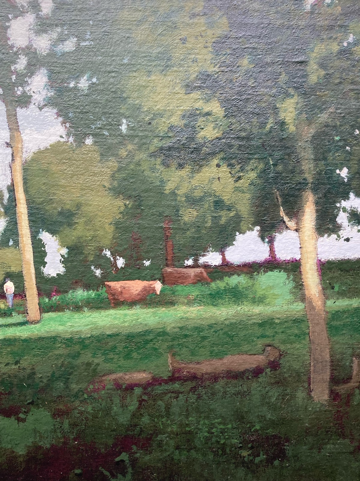 Original Chris Burkholder «First Light Of Autumn Evening» Oil Painting, Framed