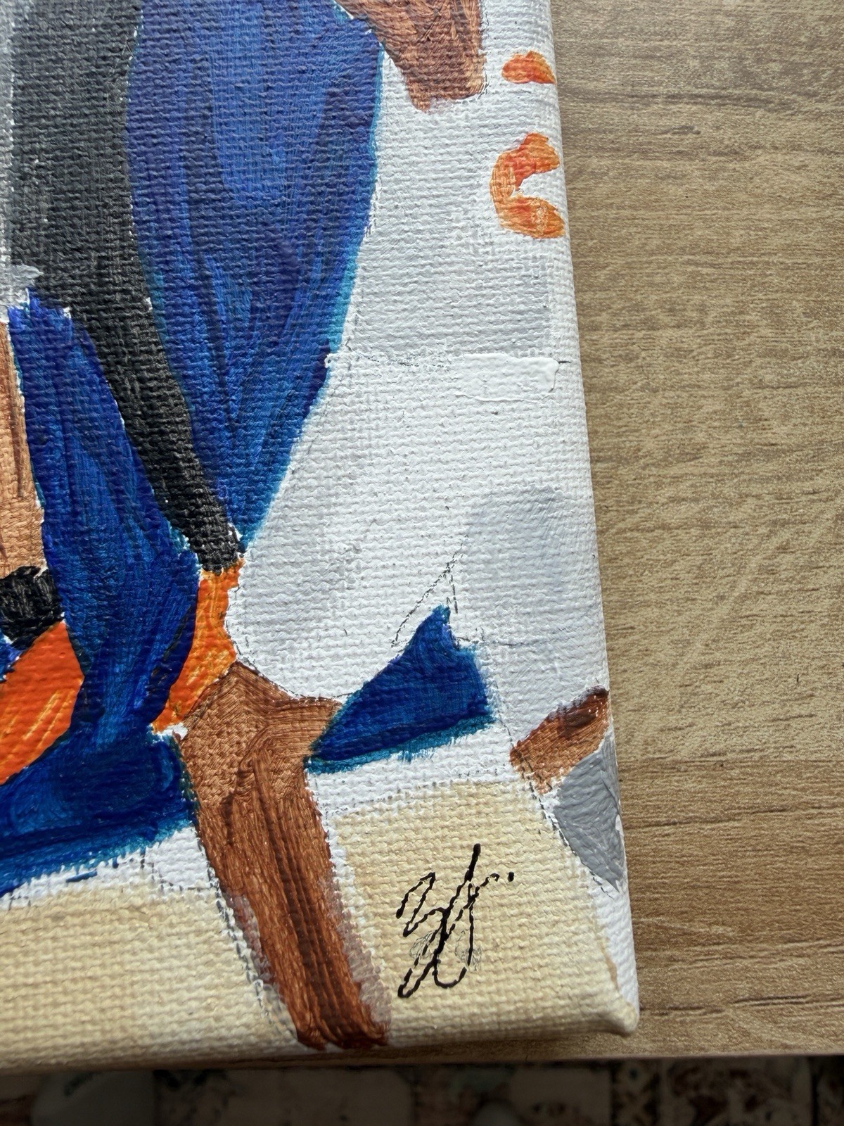 Knicks in «Game 4» Signed Original Painting on Canvas (11×14) – New York Knicks