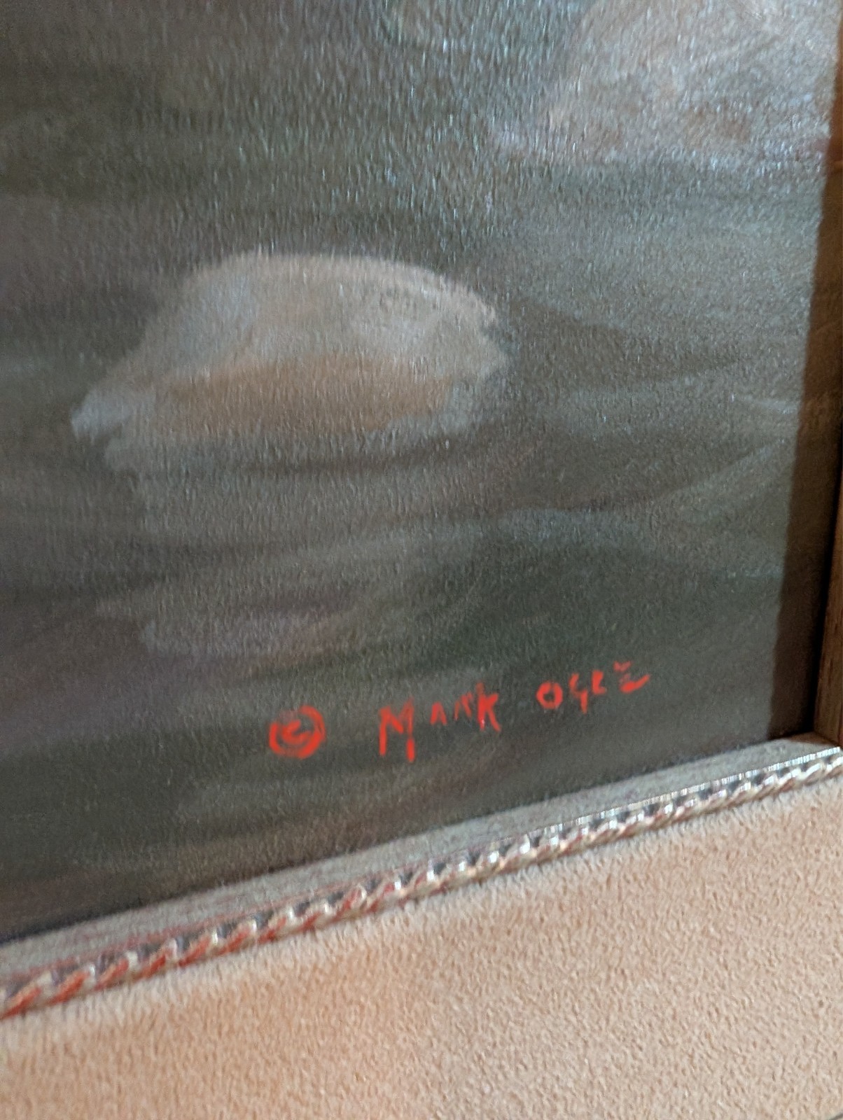 Mark Ogle «Horse Mountain Man» Framed Oil on Masonite Original Western Art