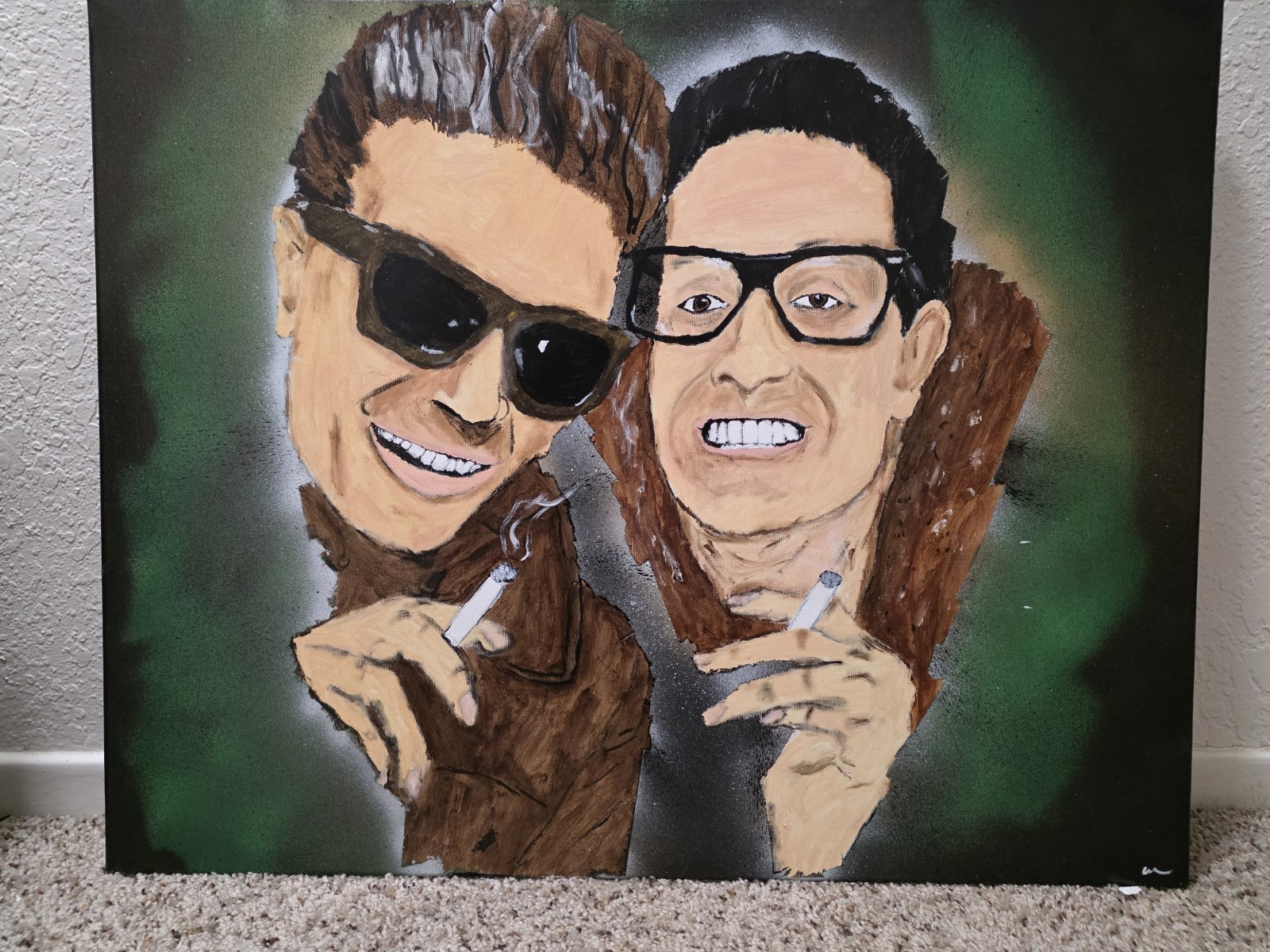 Original Dust Coast Surfers, Buddy Holly & Waylon Jennings 24×30