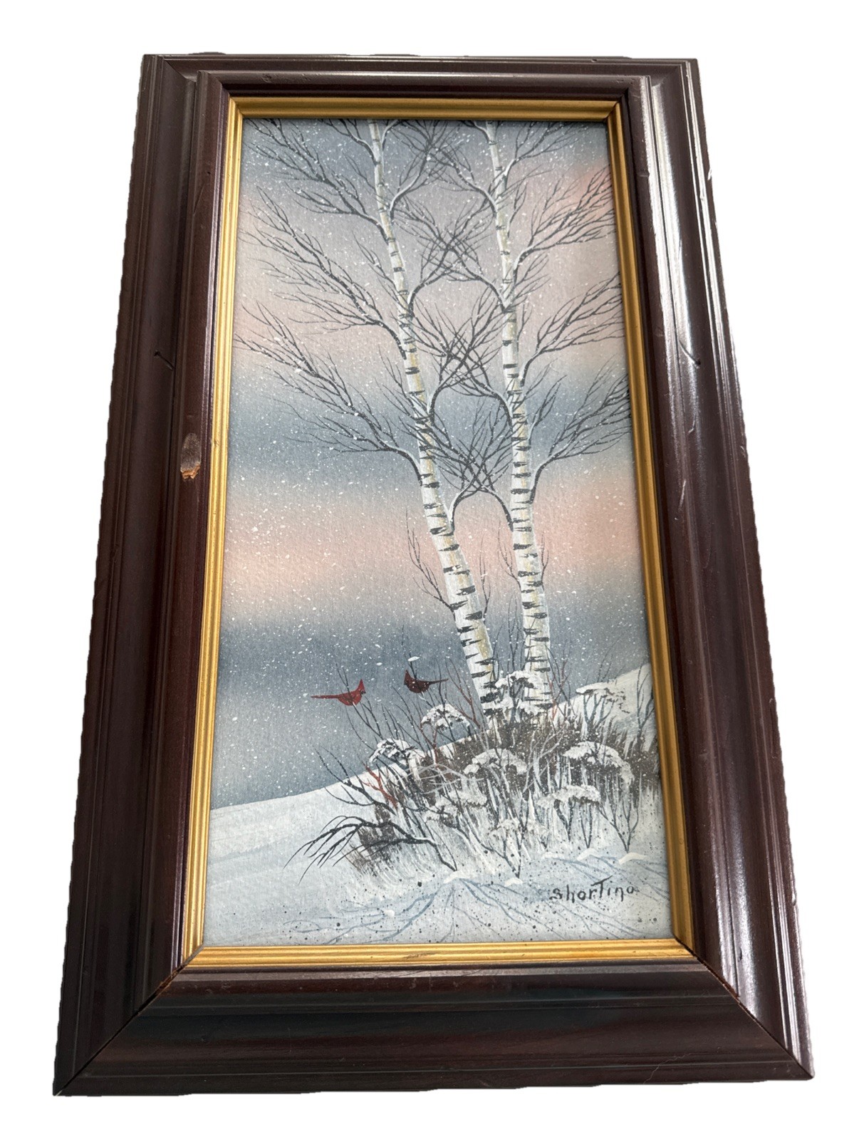 Michael Shortino Framed & Signed Watercolor Painting-10″x18″-BEAUTIFUL!!
