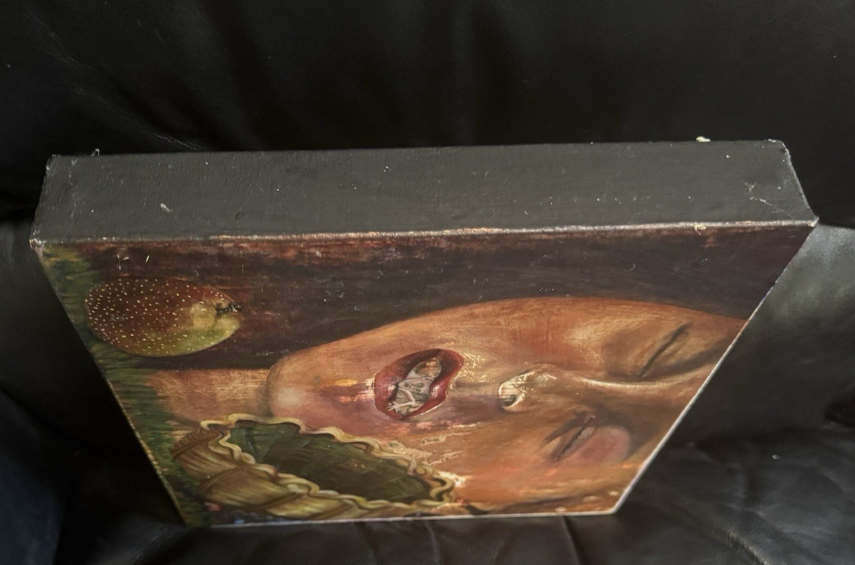 2 Surreal Psychedelic Oil Paintings, Wood by Lori Hanson-Perko Visionary Work 92