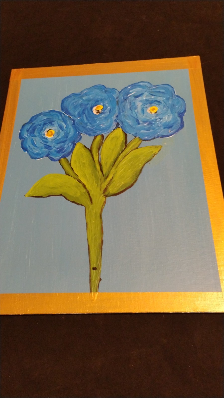 THIRD TIME A CHARM – ACRYLIC ABSTRACT PAINTING ON CANVAS ORIGINAL BY THE ARTIST
