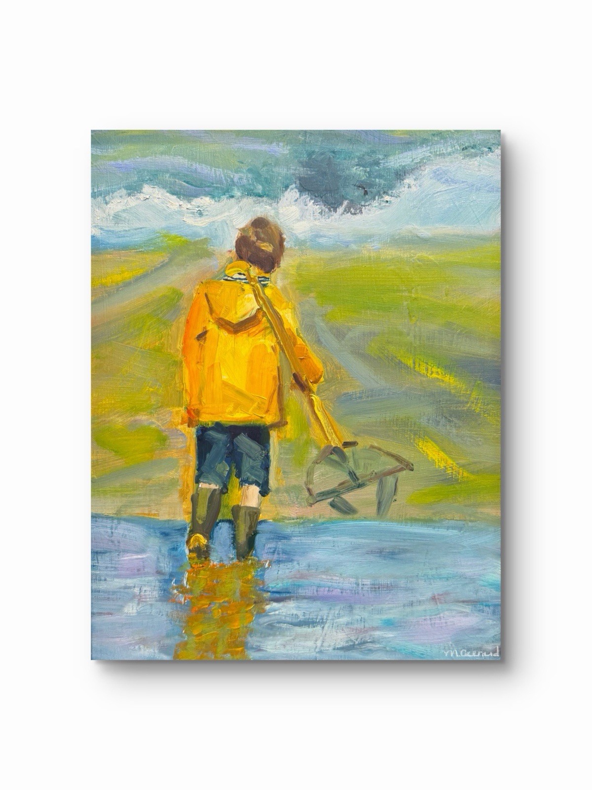 GERARD 11X14 IN-Abstract Expressionist Original Oil Painting Figures