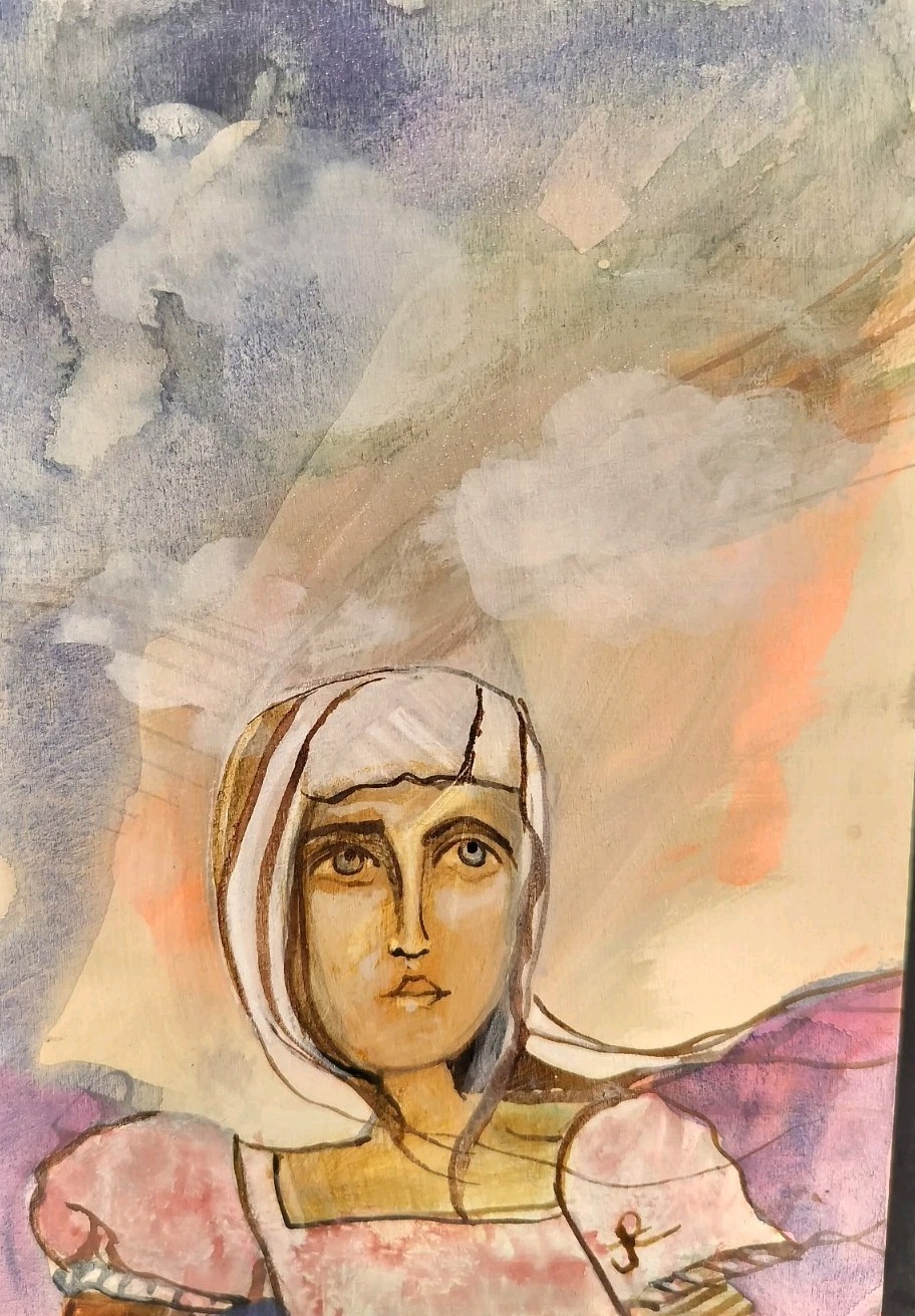 Original Painting Portrait Expression Surrealism Whimsical Jess Russell