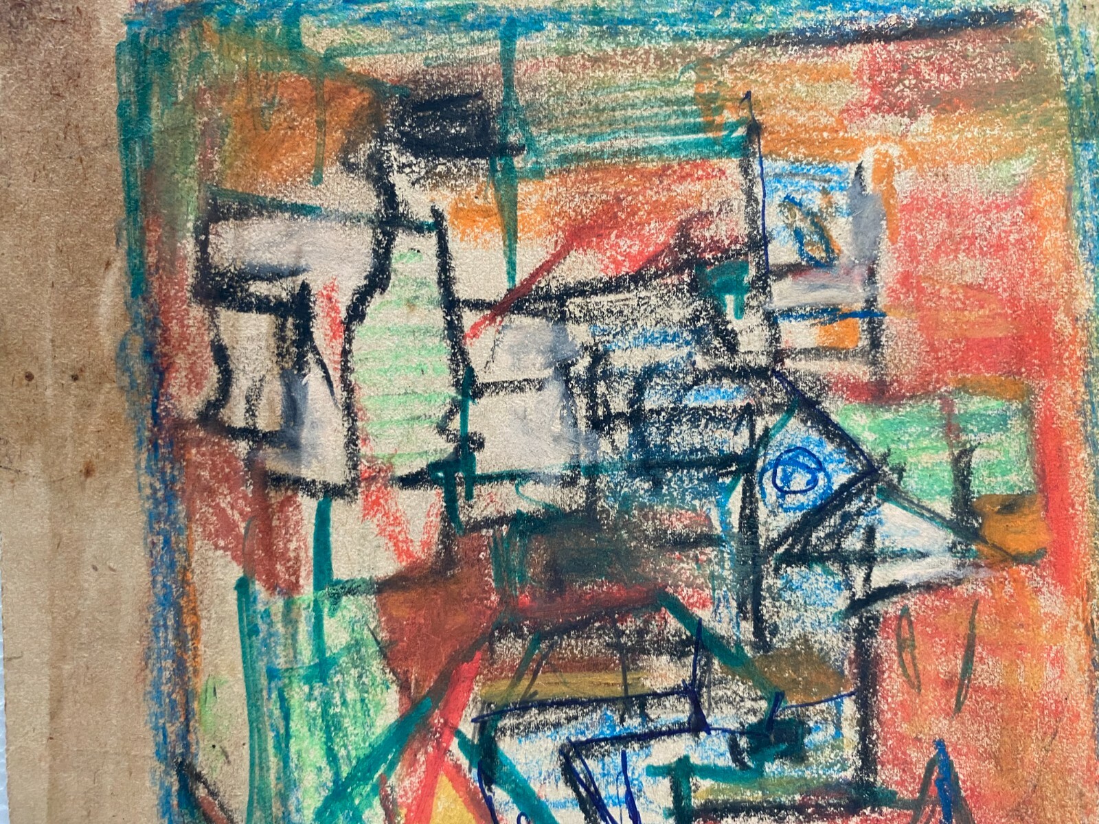 Juan David. Painting. Untitled, ca 1978. Mixed media on paper. Original art