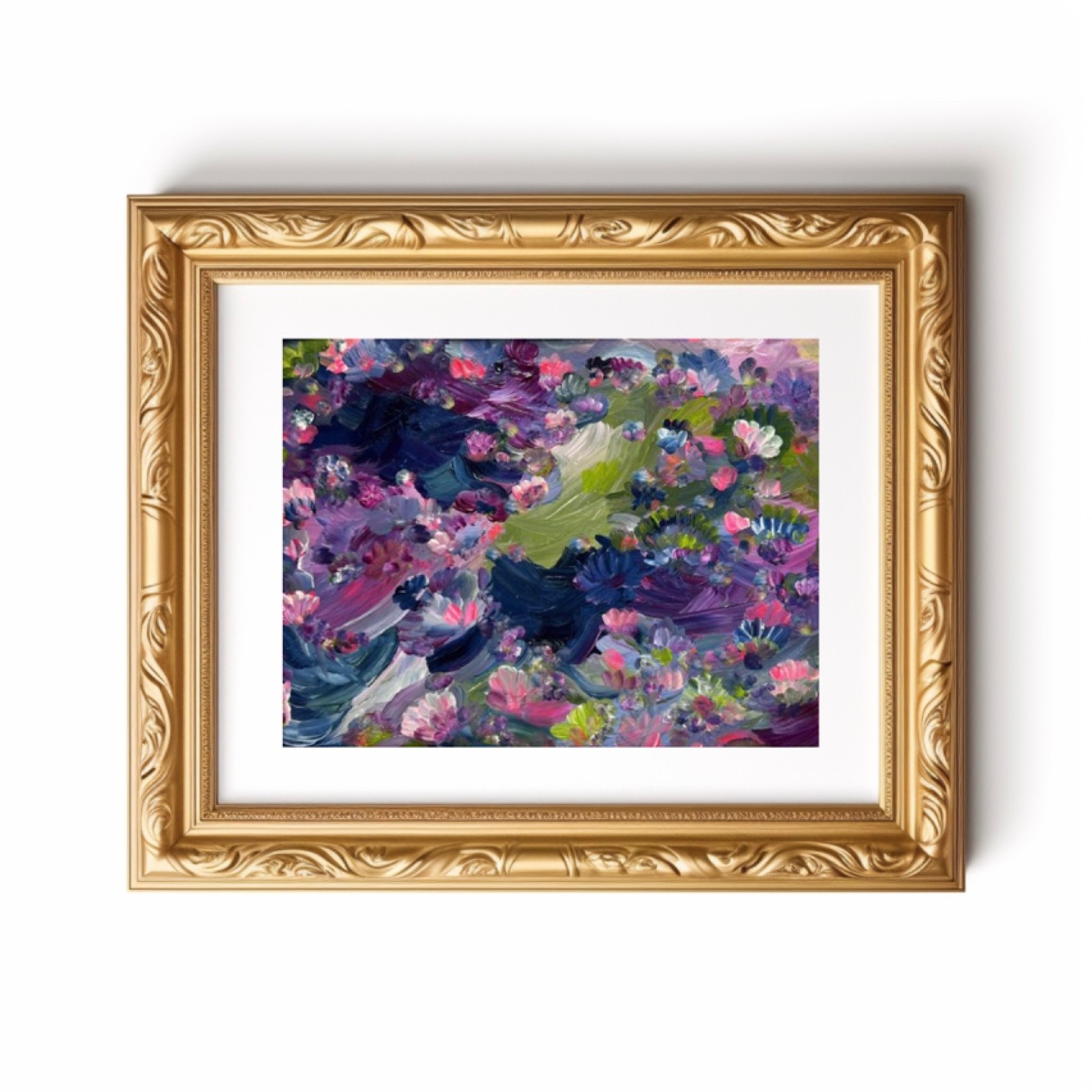 Painting Abstract Original Acrylic Matted 11×14 Modern Colorful Art Jimarieart