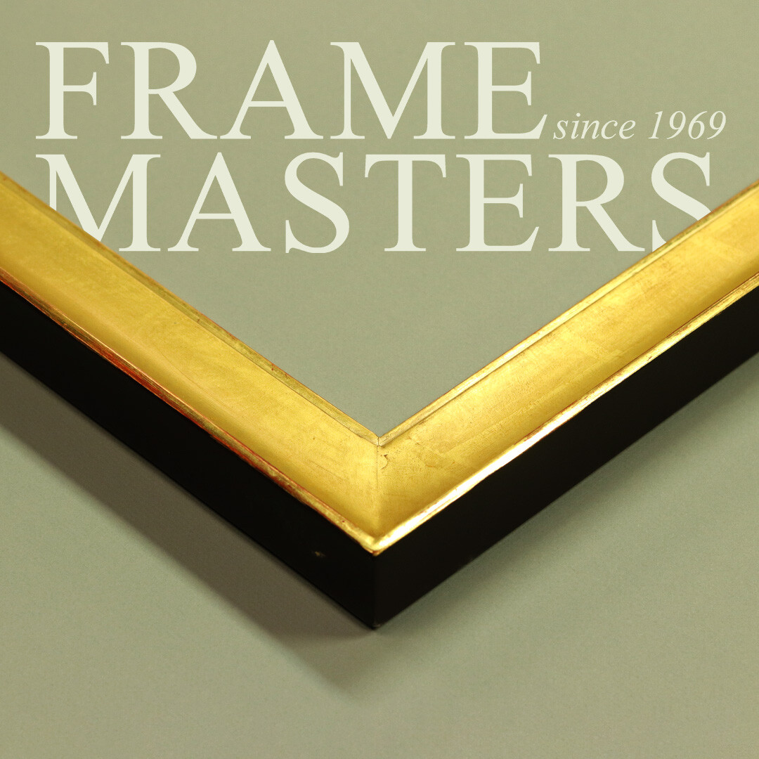2 1/4″ & 3 1/2″ Scoop Profile Wood Picture Frame Gilded In 22k Gold Leaf – USA