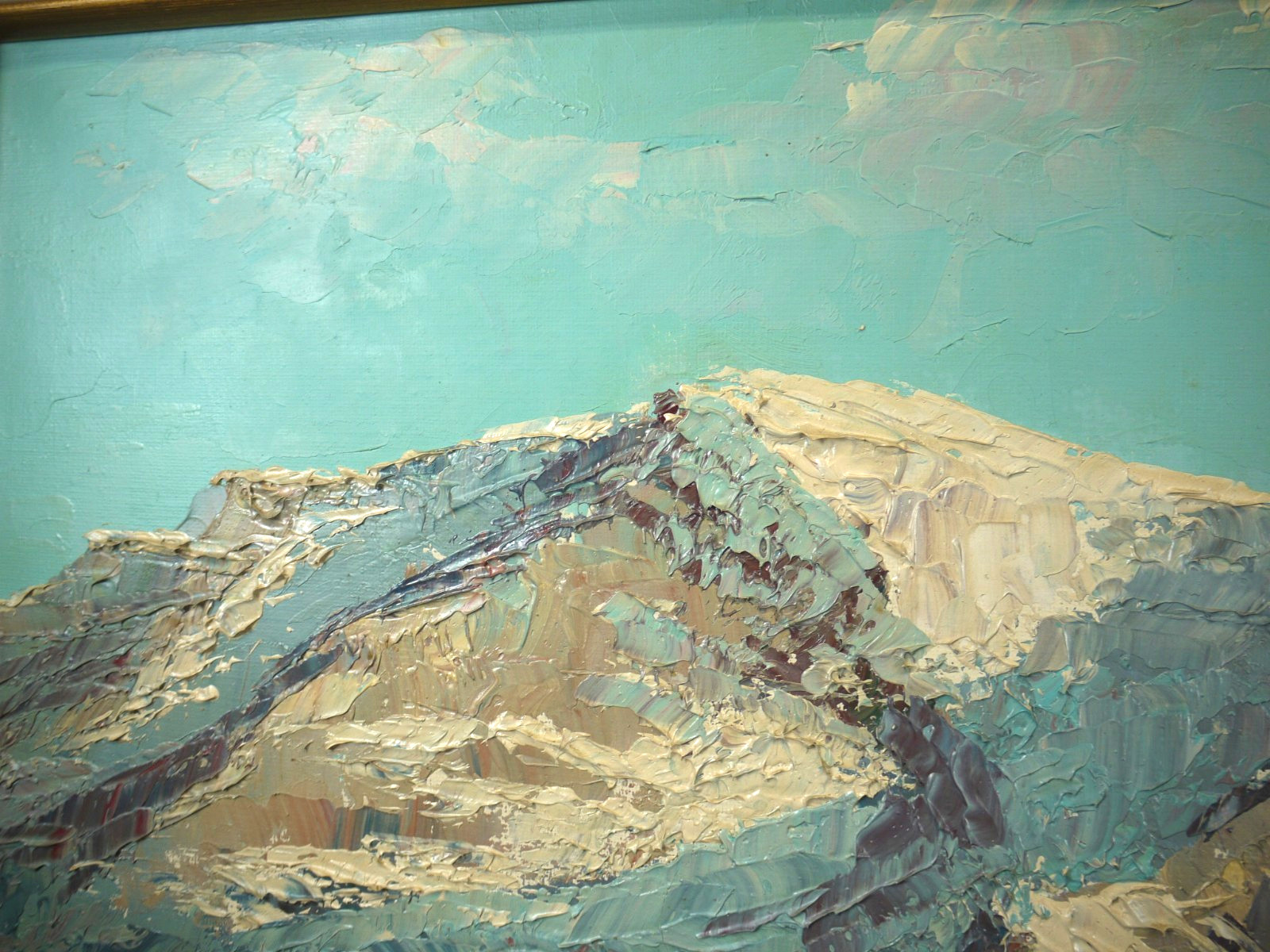 VTG Alpine Landscape OIL Painting Alps Switzerland Germany Austria ART 1950s