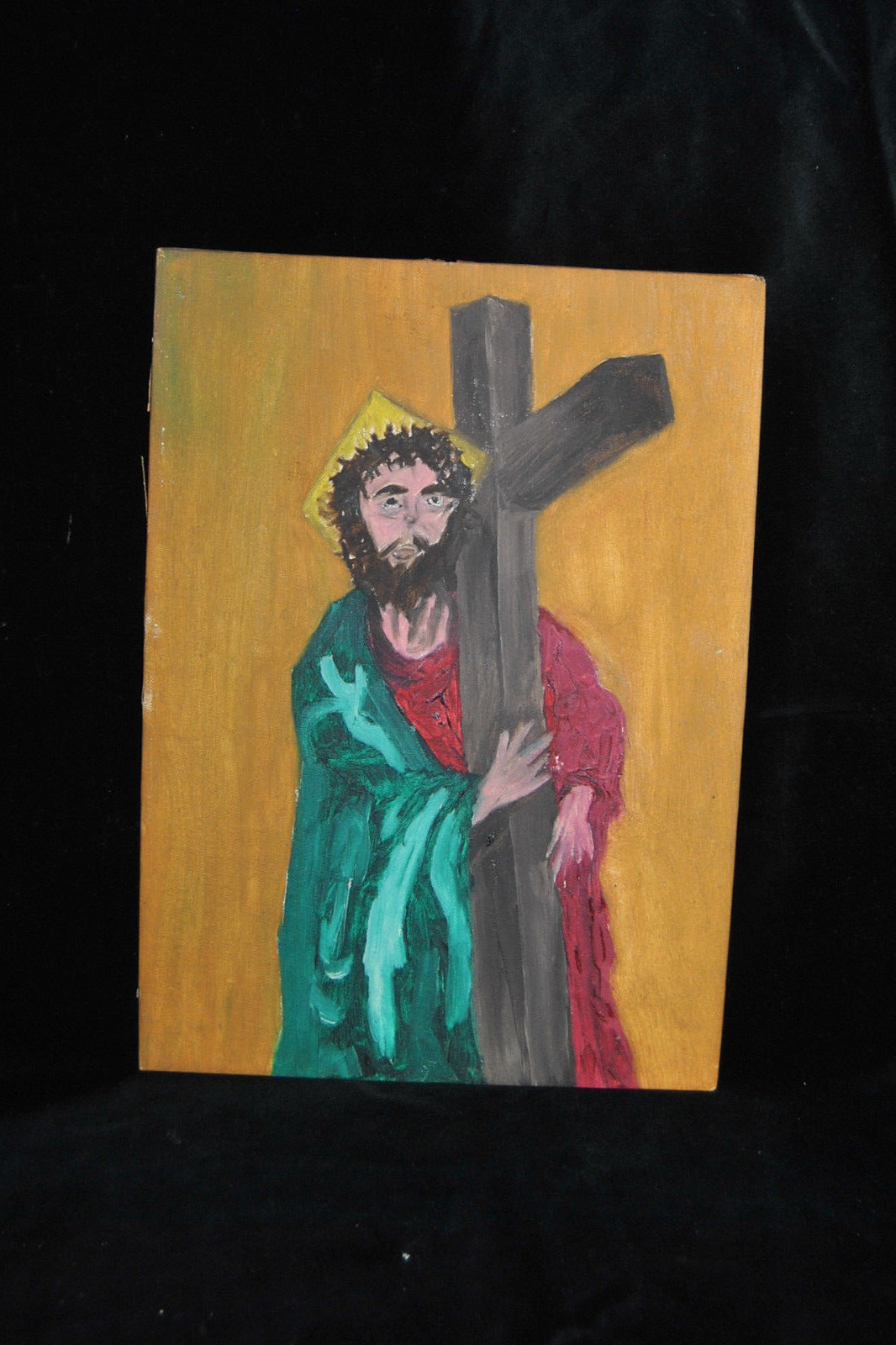 NICE VINTAGE OIL CANVAS BOARD PAINTING UNSIGNED UNFRAMED 10″ x 14″