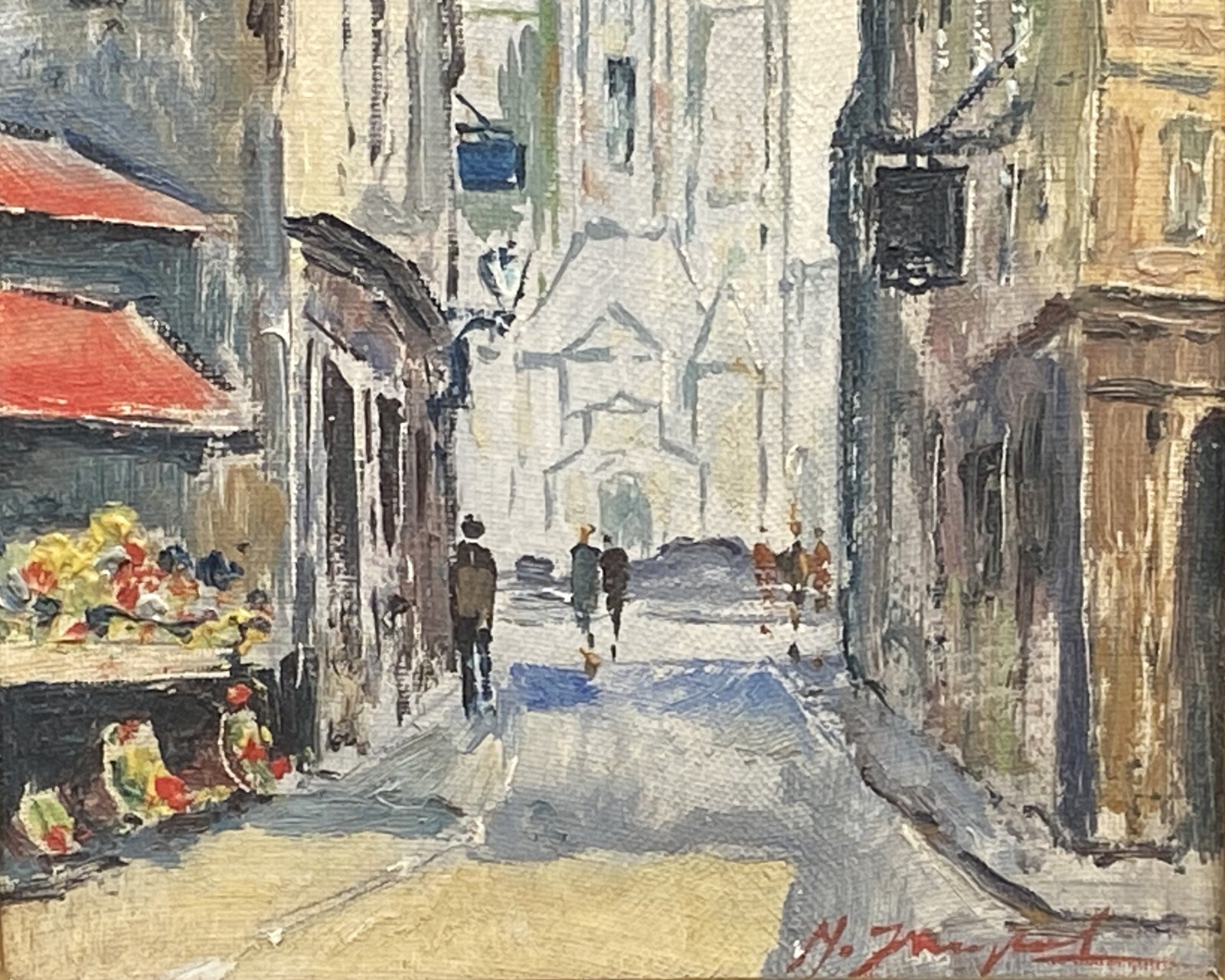 M. Janpol (French, 20th C), Mid-20th Cent. Original O/C «View Of Paris», Signed!