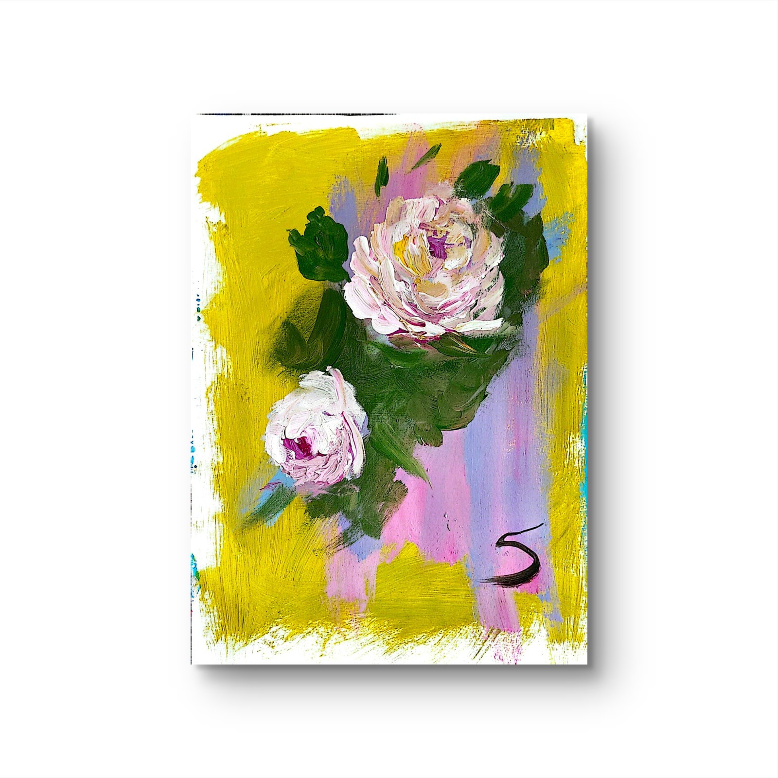 Rose Study Contemporary Expressionist Original Painting