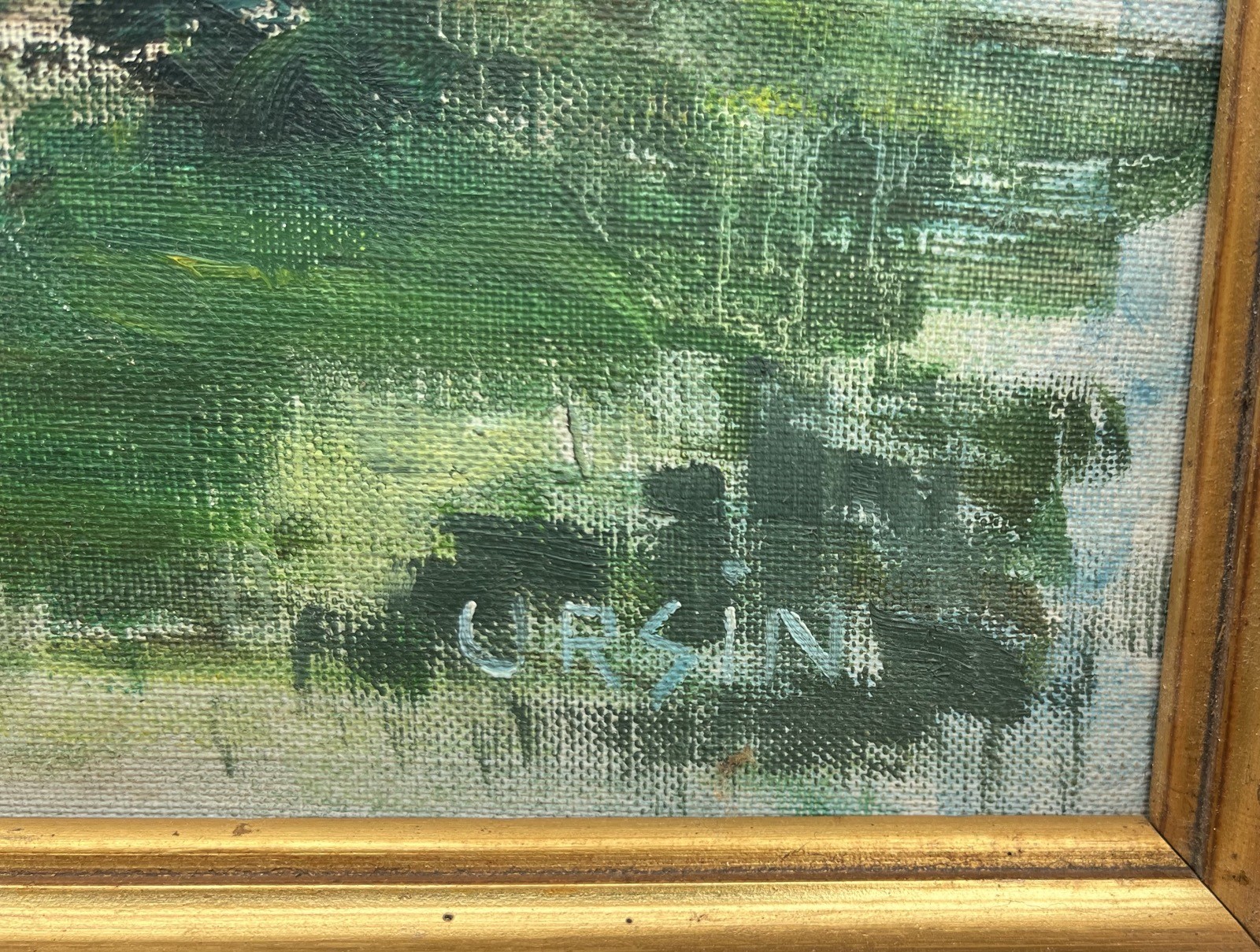 Impressionist Summer Landscape Fields Lake Trees Sky Oil Painting Denmark