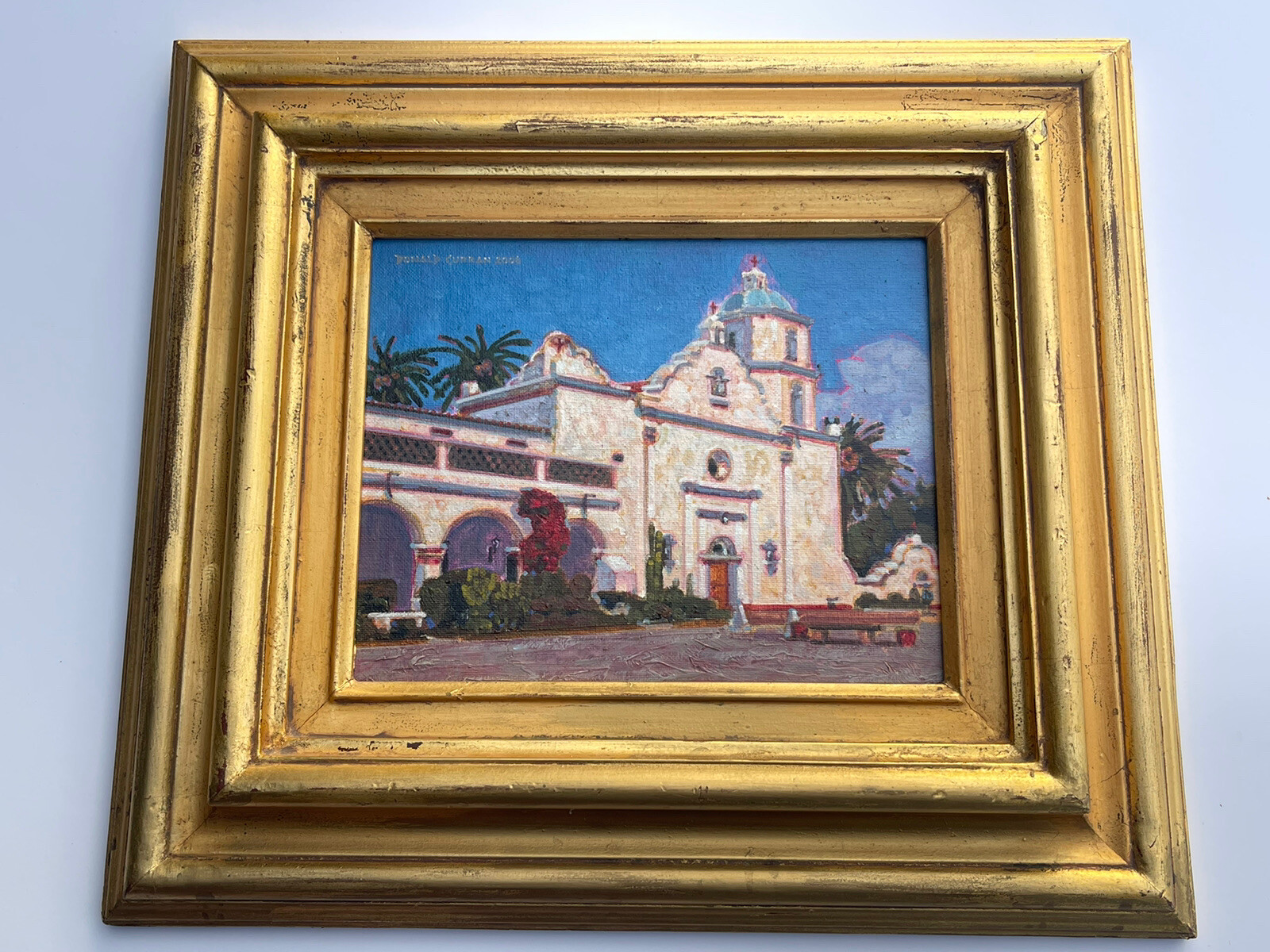 California Painting Landscape Mission Church San Luis Rey American Listed