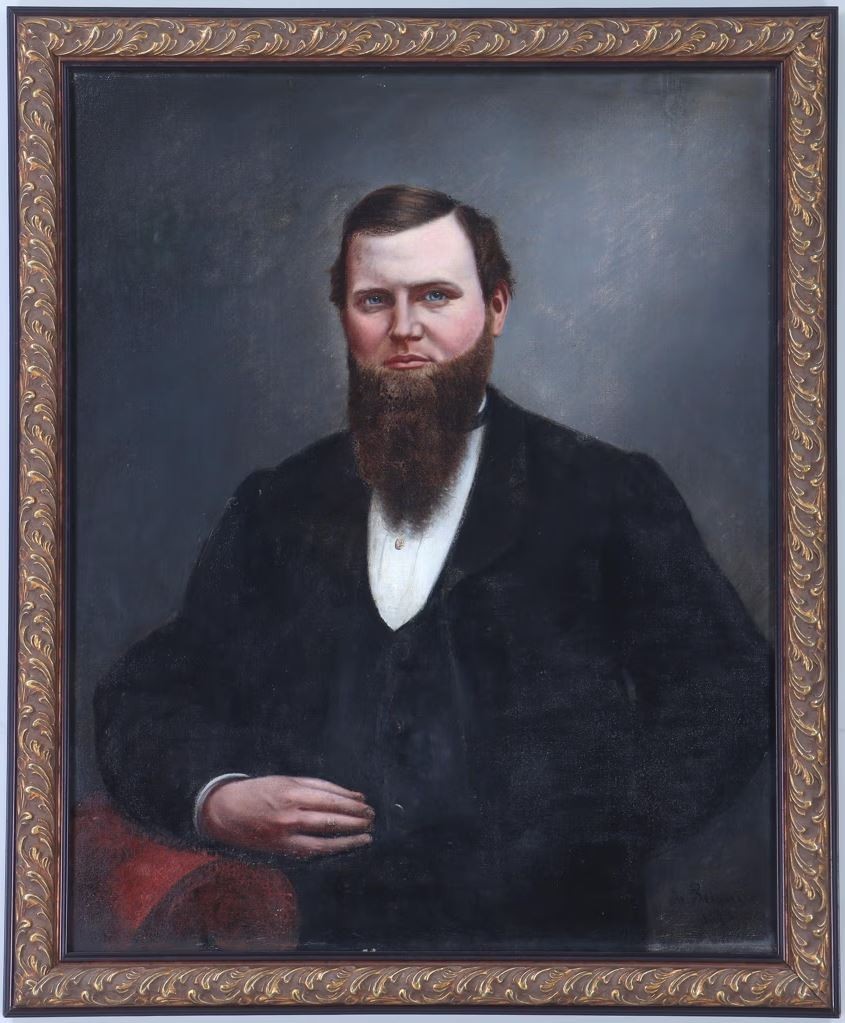 Rare Armand Teisseire (1801-1881), Portrait of a Gentleman, San Francisco, 1873