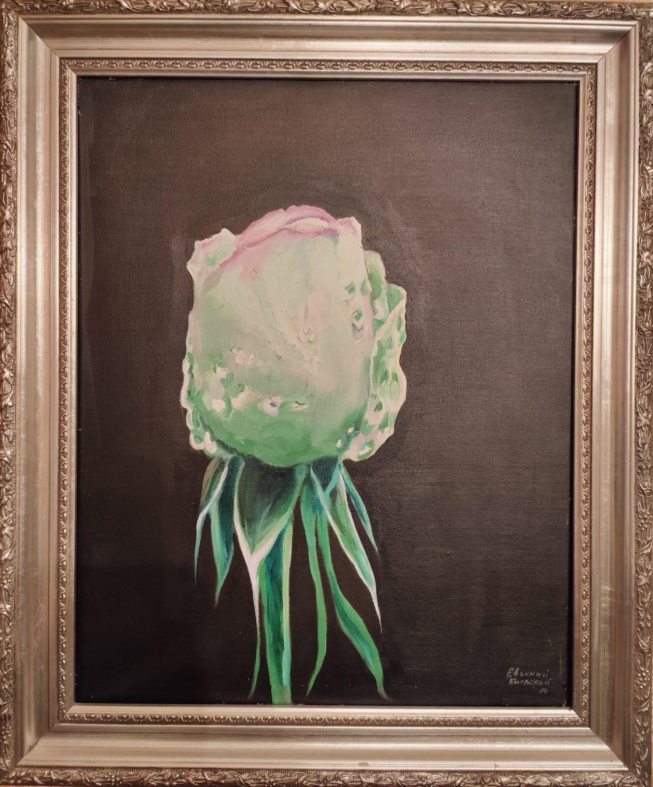 Oil On Canvas Painting Study of the Rose Signed Yevgeniy Kievskiy