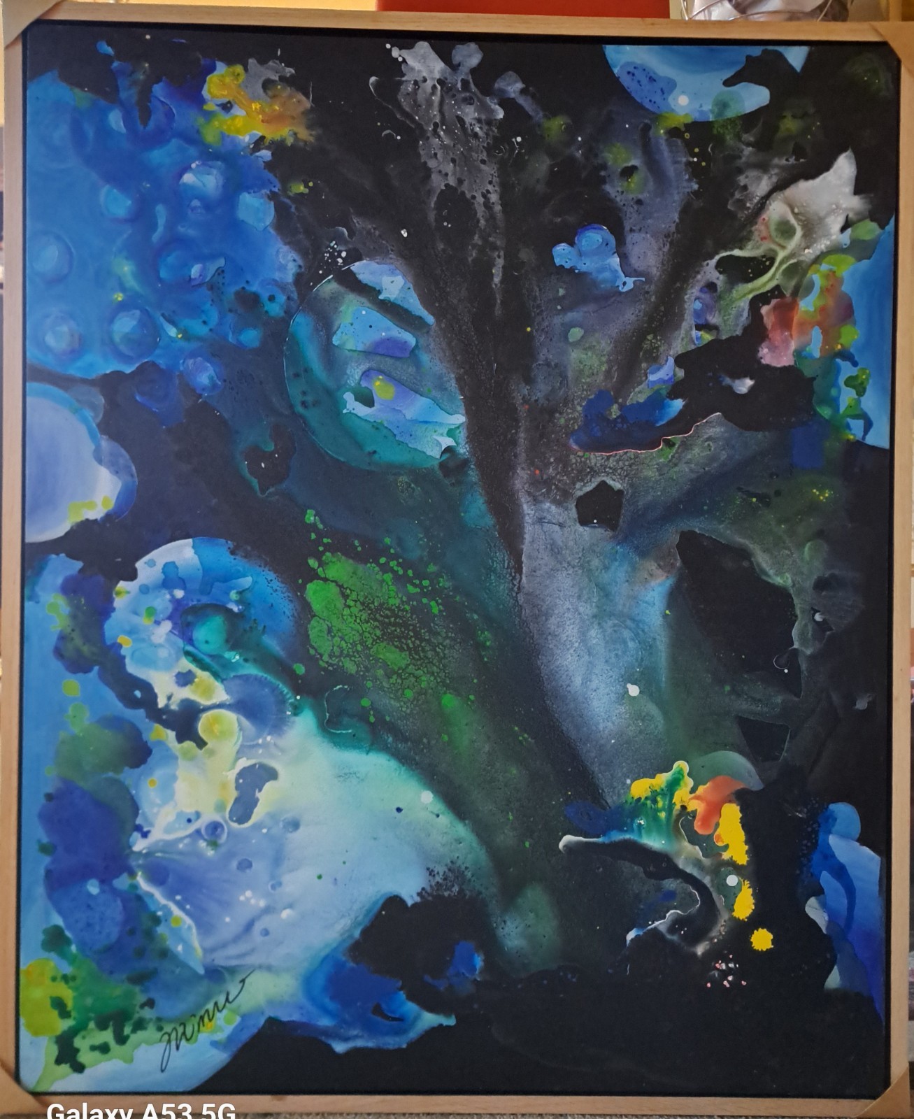 Fine Art, signed original Oil painting, with framed «Breaking & Drifting»