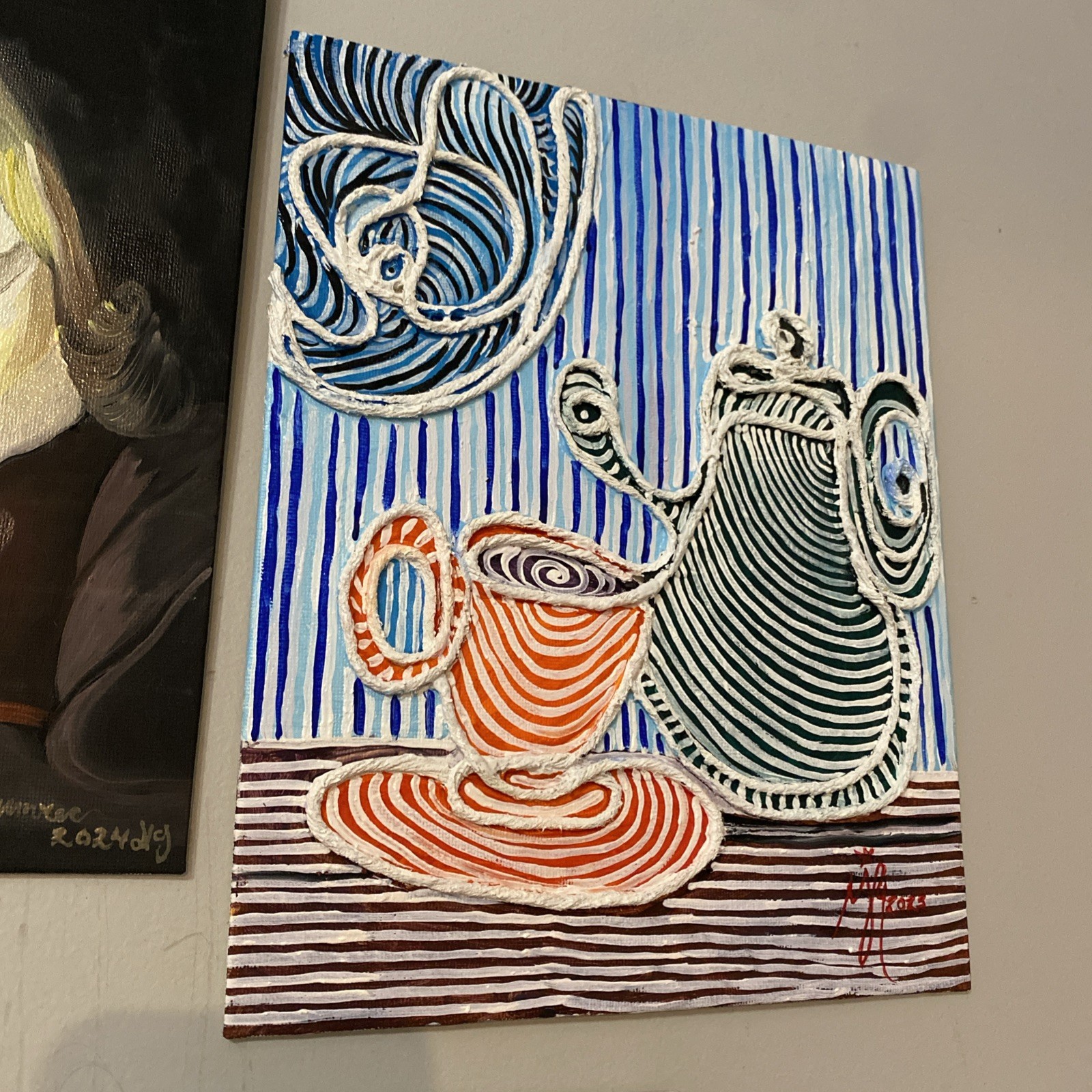 Oil On Canvas And Collage Technique By MJRecinos