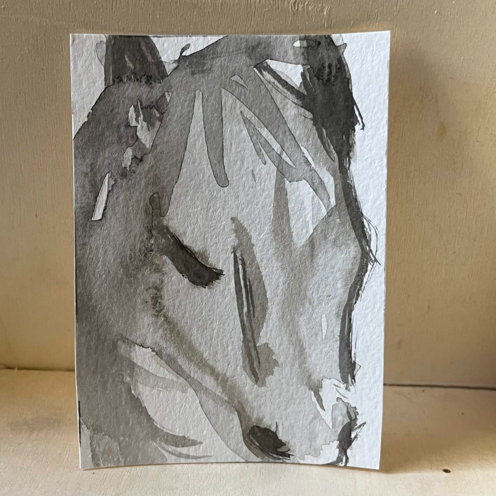 ACEO Original Art Card 2.5 x 3.5 Watercolor mini painting horse