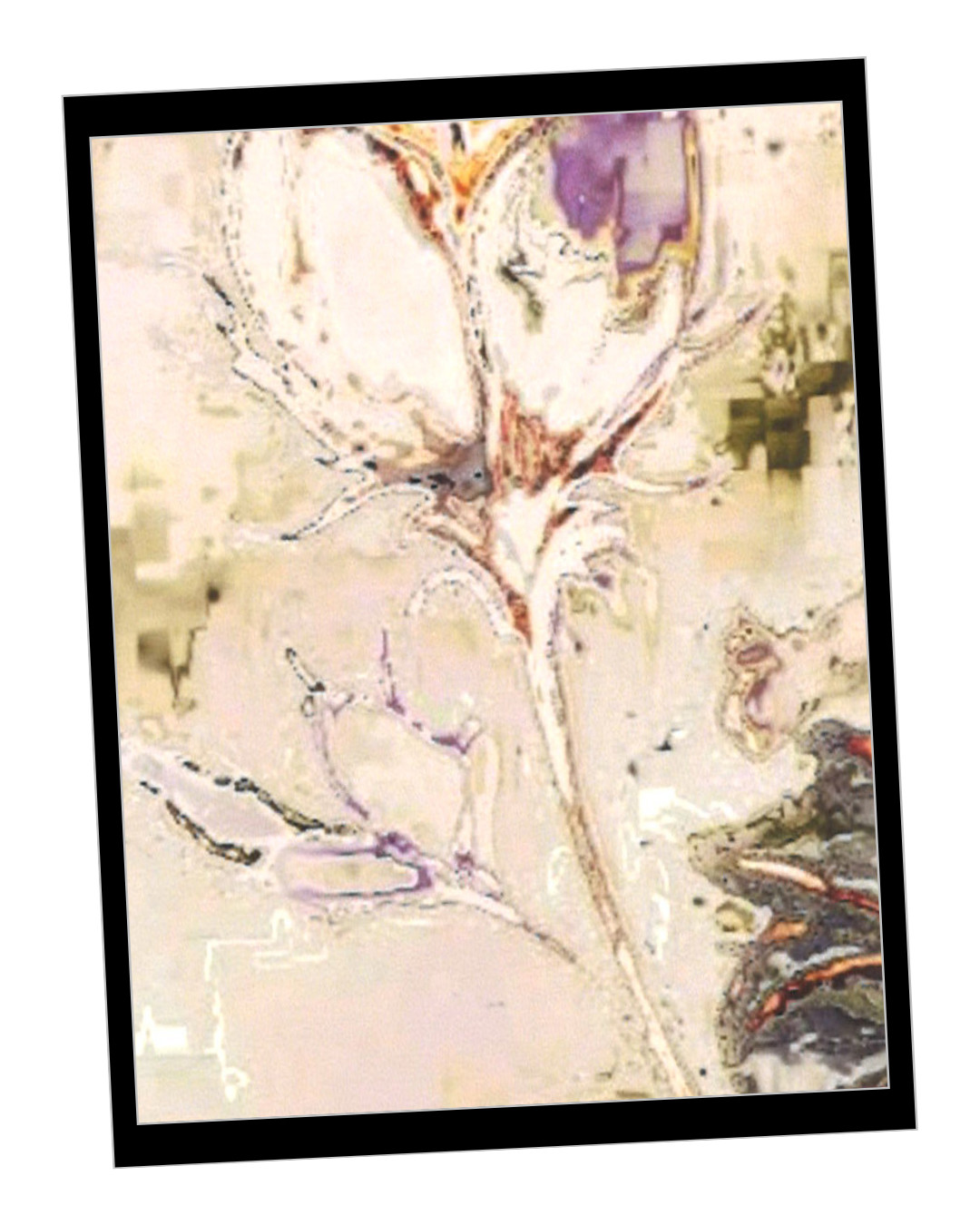 Mitak Artist Signed ACEO Miniature Art Print Abstract Collage 2.5″ x 3.5″ Inches