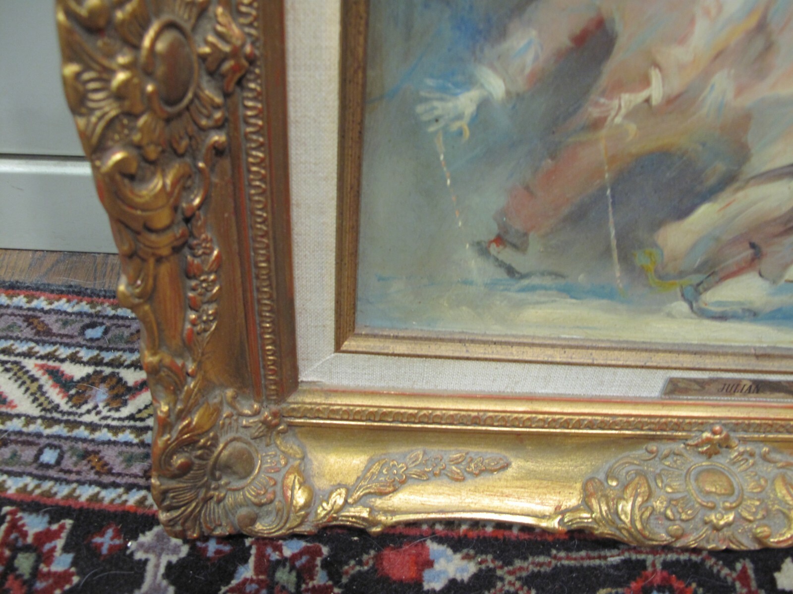 Magnificent Signed Julian Ritter Original Clown Oil Painting «Clown Band»