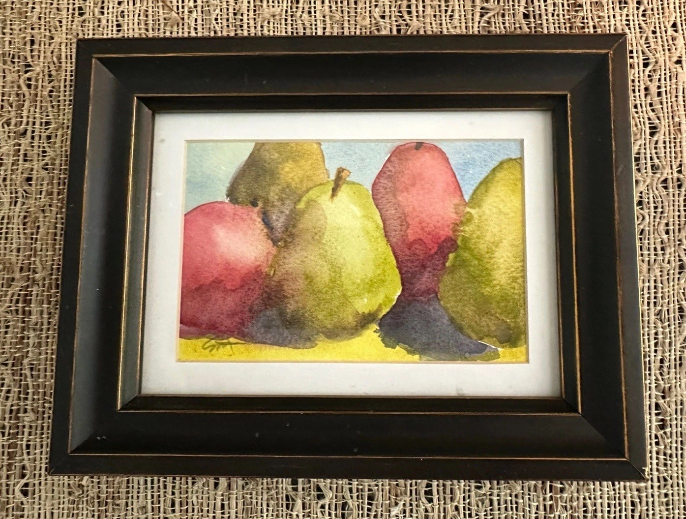 8.5”x6.5” “Pears” #1 Signed Fruit Watercolor Painting By Scott McAllister Art