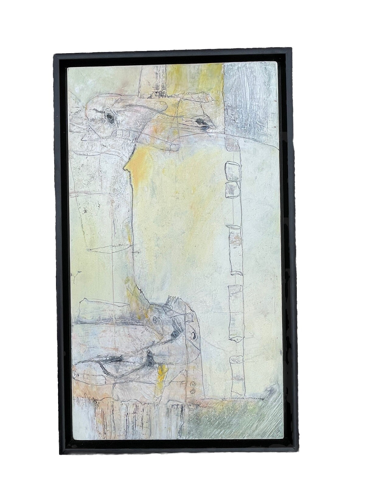 Signed Lorri Y. Kelly Abstract Oil Paintings – Acrylic on Wooden Panel