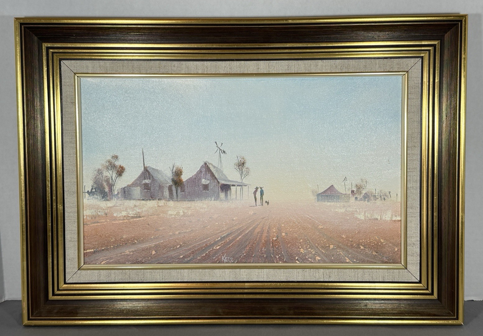 Robert Kerr Blackall Morning Oil Painting Queensland Outback Landscape 1980s