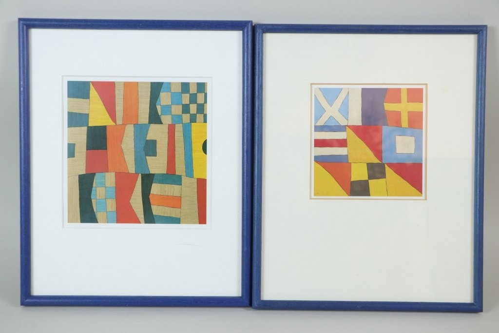 Tetsuo Mizu (1944-2025 Japan) – 9 x Abstract Compositions – Colour Prints