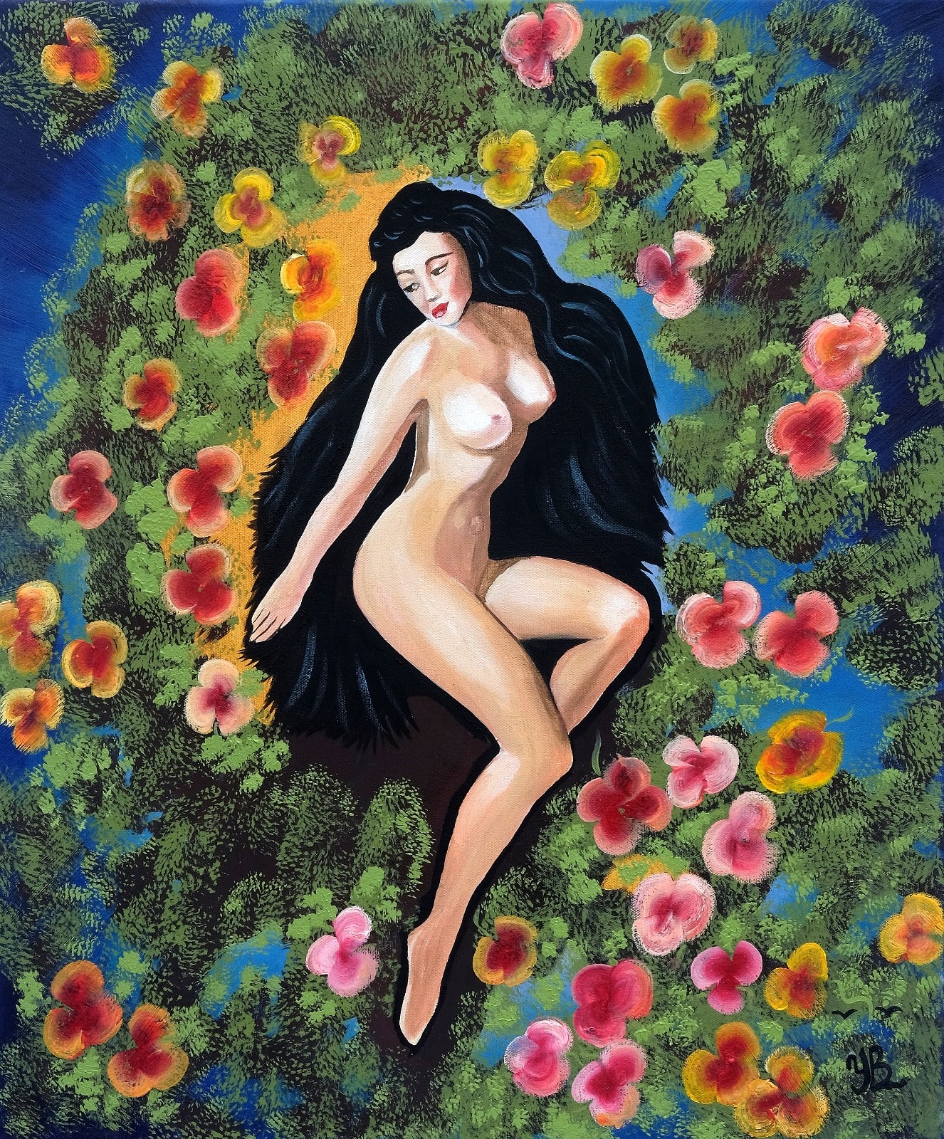 Art, Painting, «Lilly» – Giclee on Canvas 16″ x 20″ by Yelena Berzon