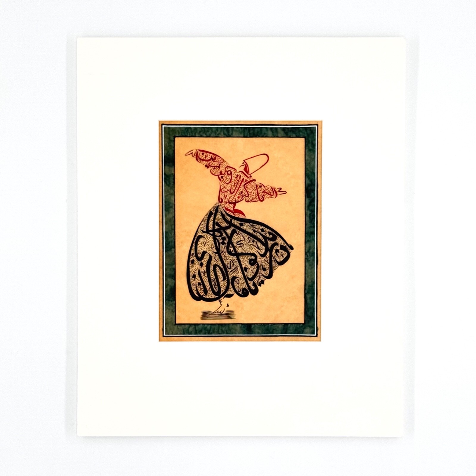 Dancing Dervish Sufism Calligraphy Art Painting Unique Wall & Interior Design