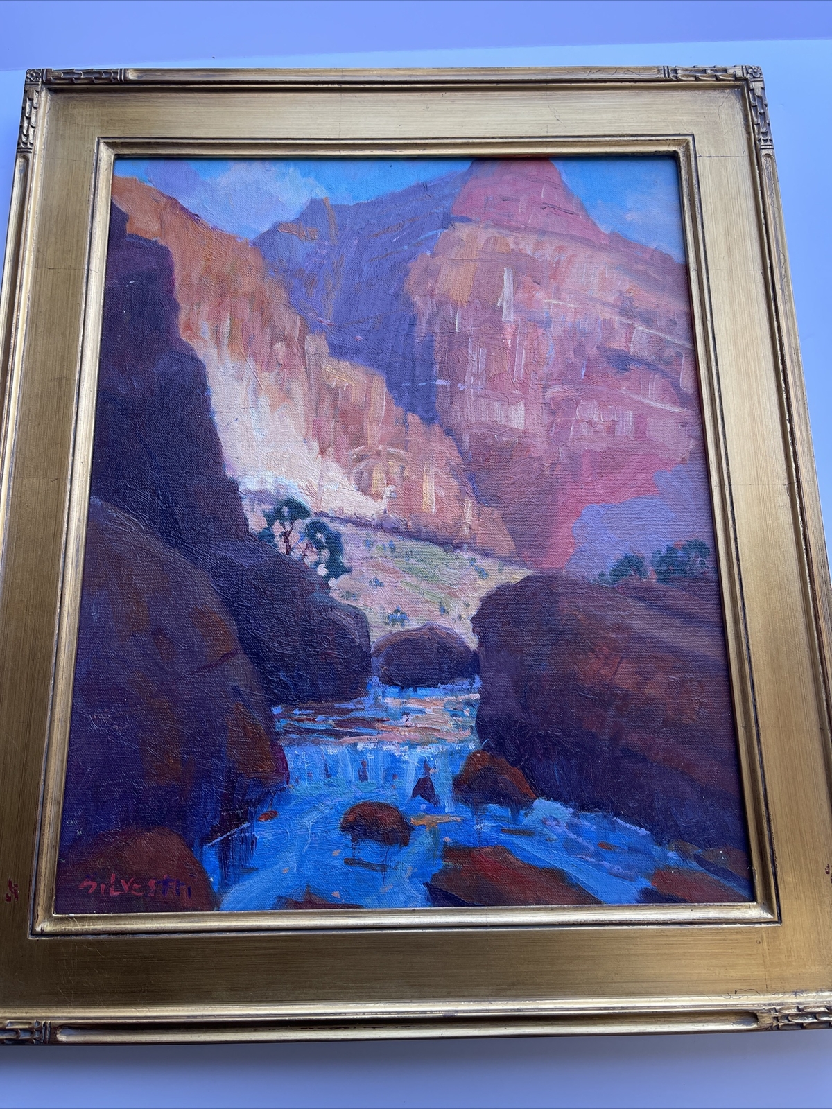 American Impressionism Painting Landscape Silvio Silvestri Listed Grand Canyon