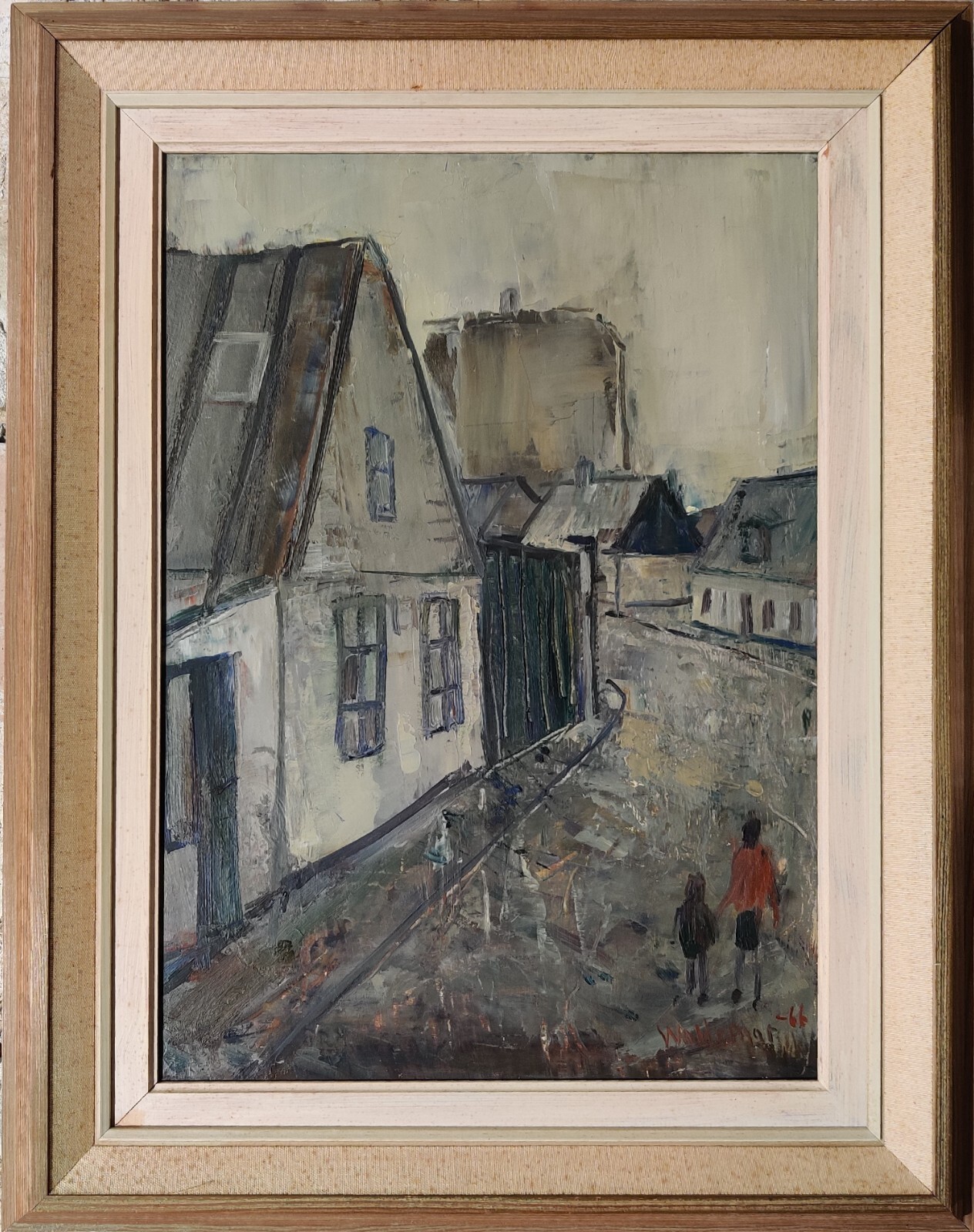 Åke Waldemar Larsson (1913-1995): WALKING THROUGH THE OLD PART of TOWN