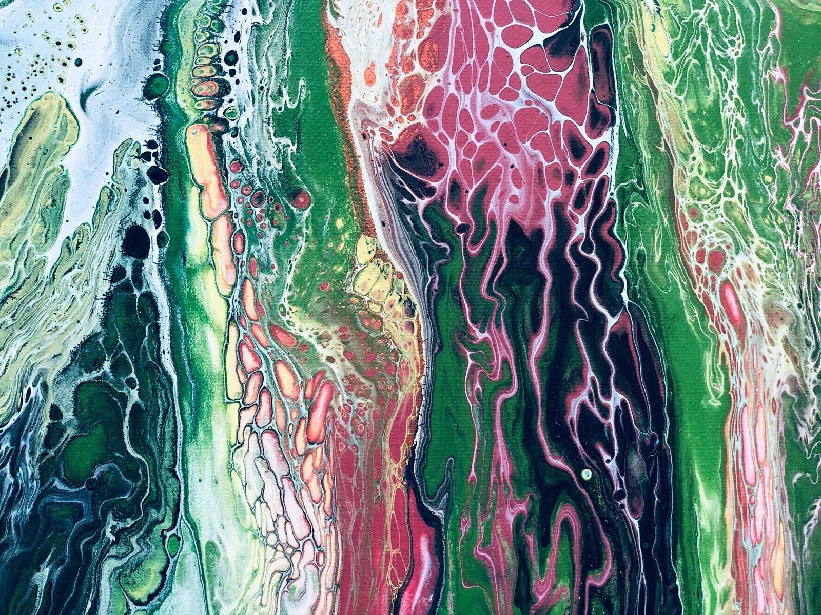 Acrylic Pour Painting – Original Abstract – 8×10 – Gulf of Guinea – Signed