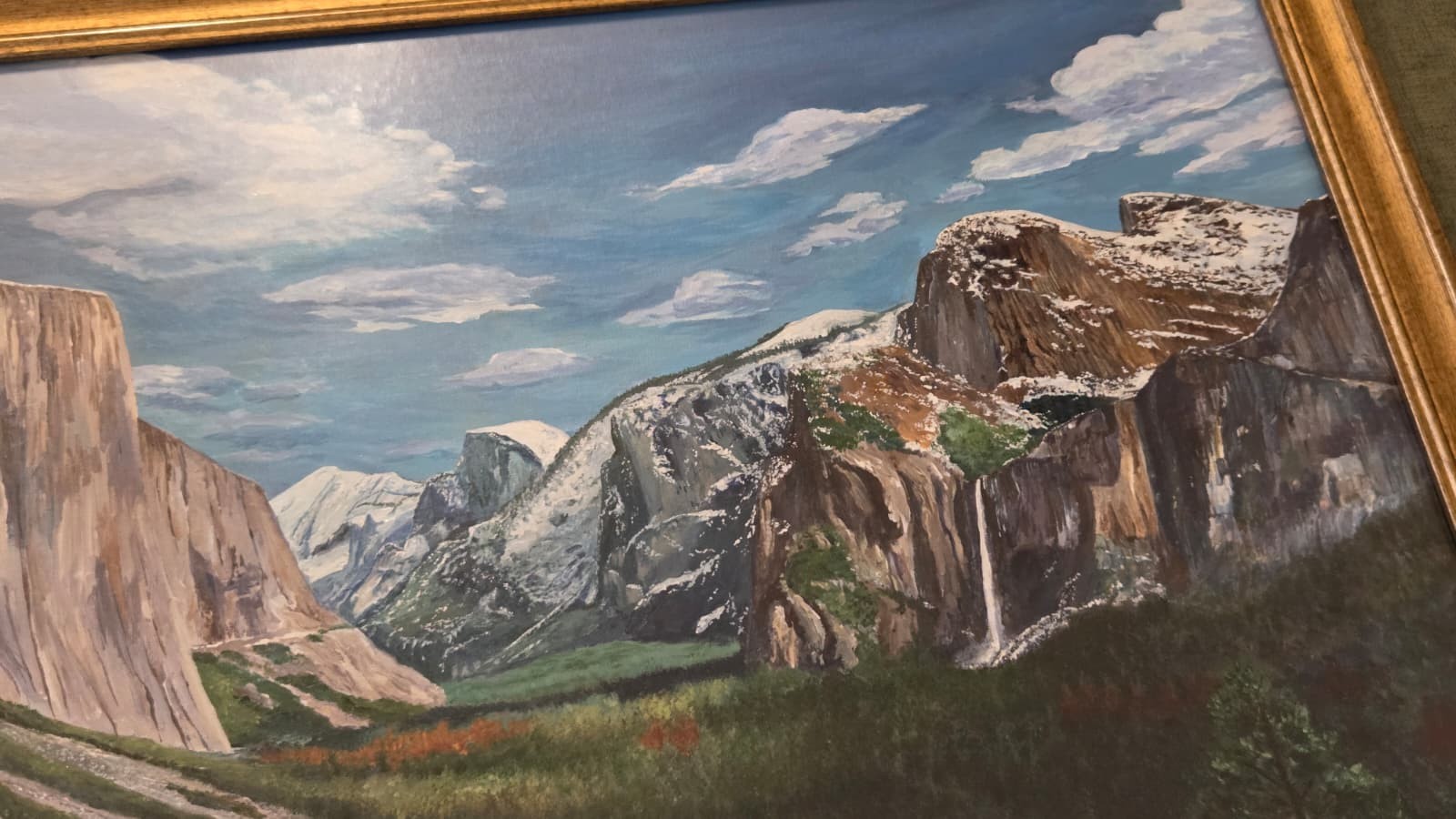 Original Yosemite National Park Tunnel View Canvas Panel Framed 20X24in On Sale