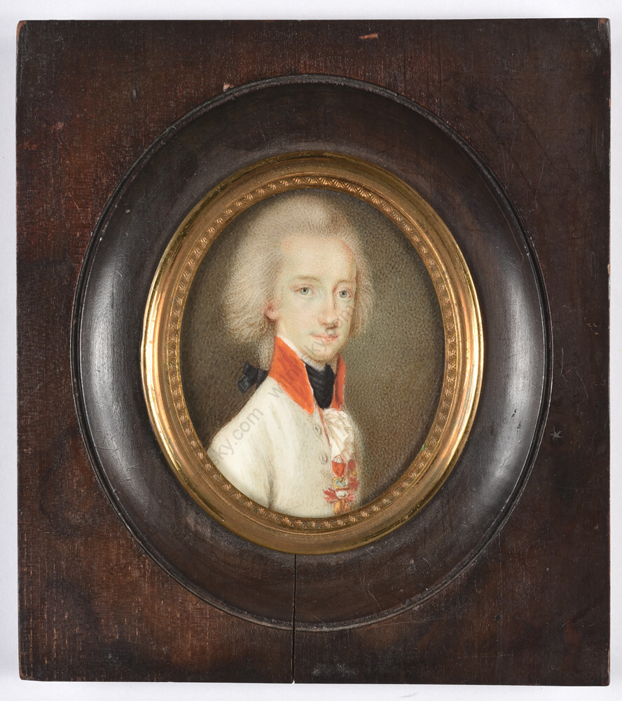 «Ferdinand III, Grand Duke of Tuscany», importrant miniature, ca.1790