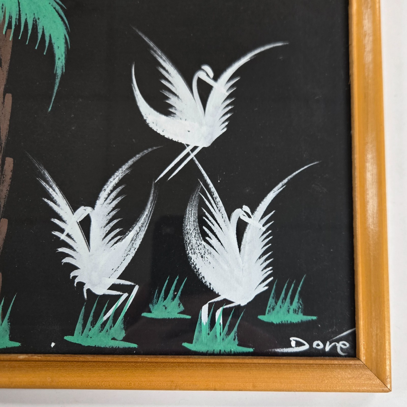 4 MCM Congo Framed Souvenir 12″x9″ Gouache Paintings ~ 1950s/60s, Signed By Doré