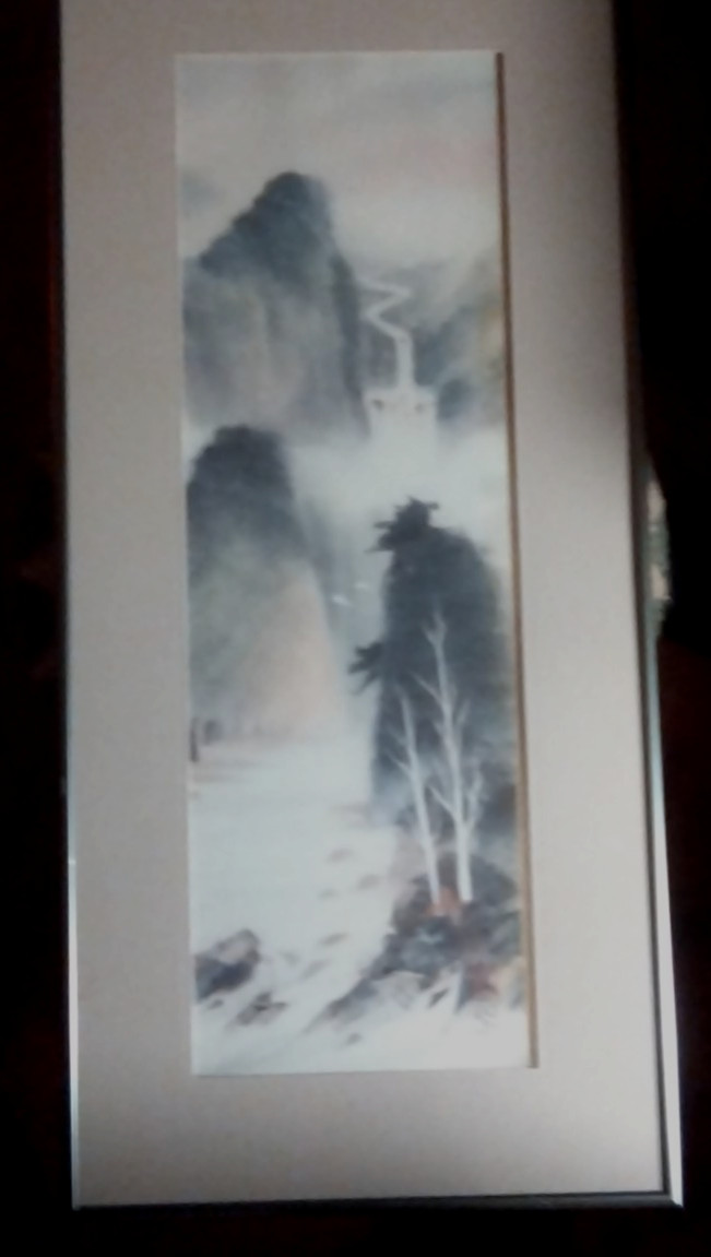 POON TAI TO «Spring Sound» ORIGINAL PAINTING WATERCOLOR ON CHINESE SILK