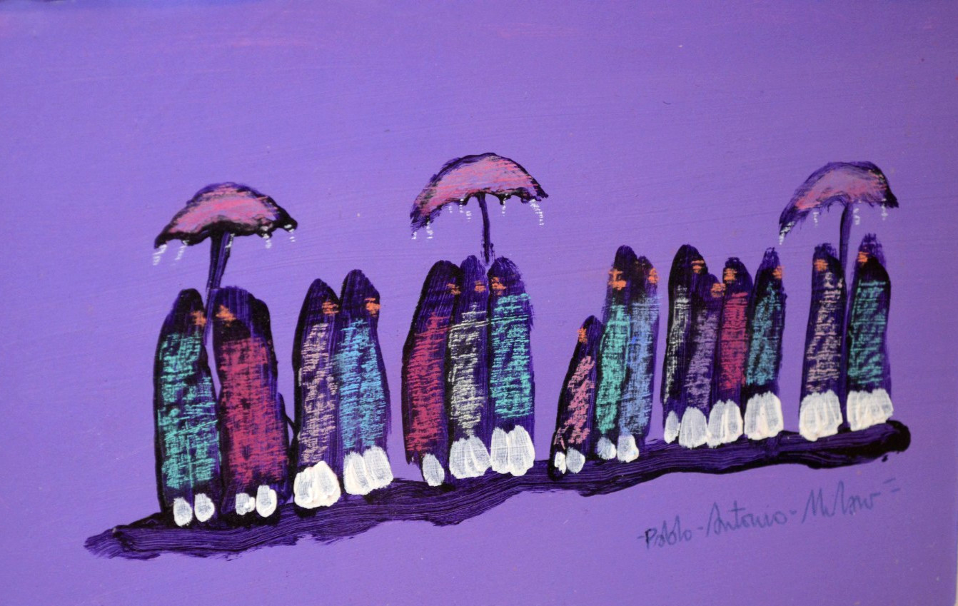 Southwest painting by New Mexico artist Pablo Antonio Milan (1961 – 2017)