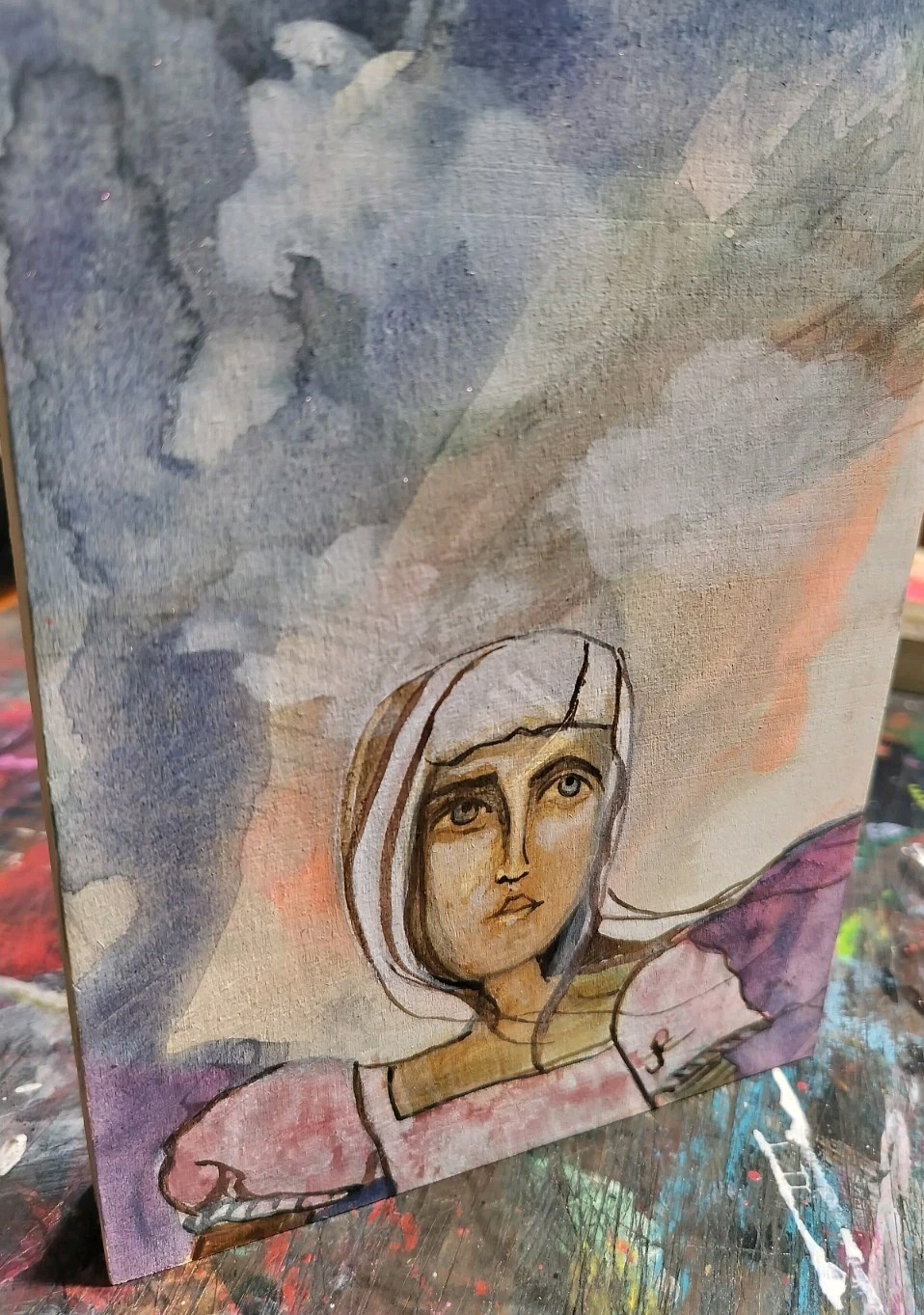 Original Painting Portrait Expression Surrealism Whimsical Jess Russell