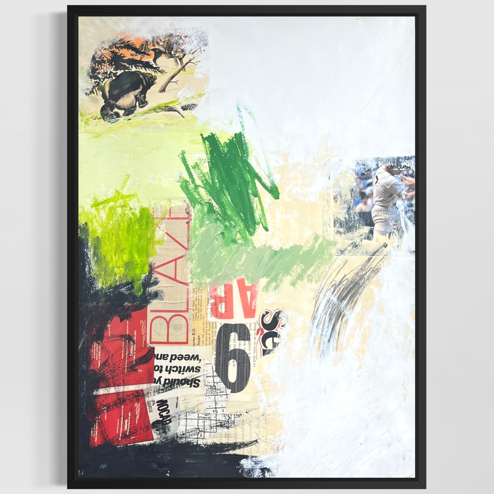 Original Mixed Media Abstract Modern Art Painting 18×24 «Vaticinal» Signed