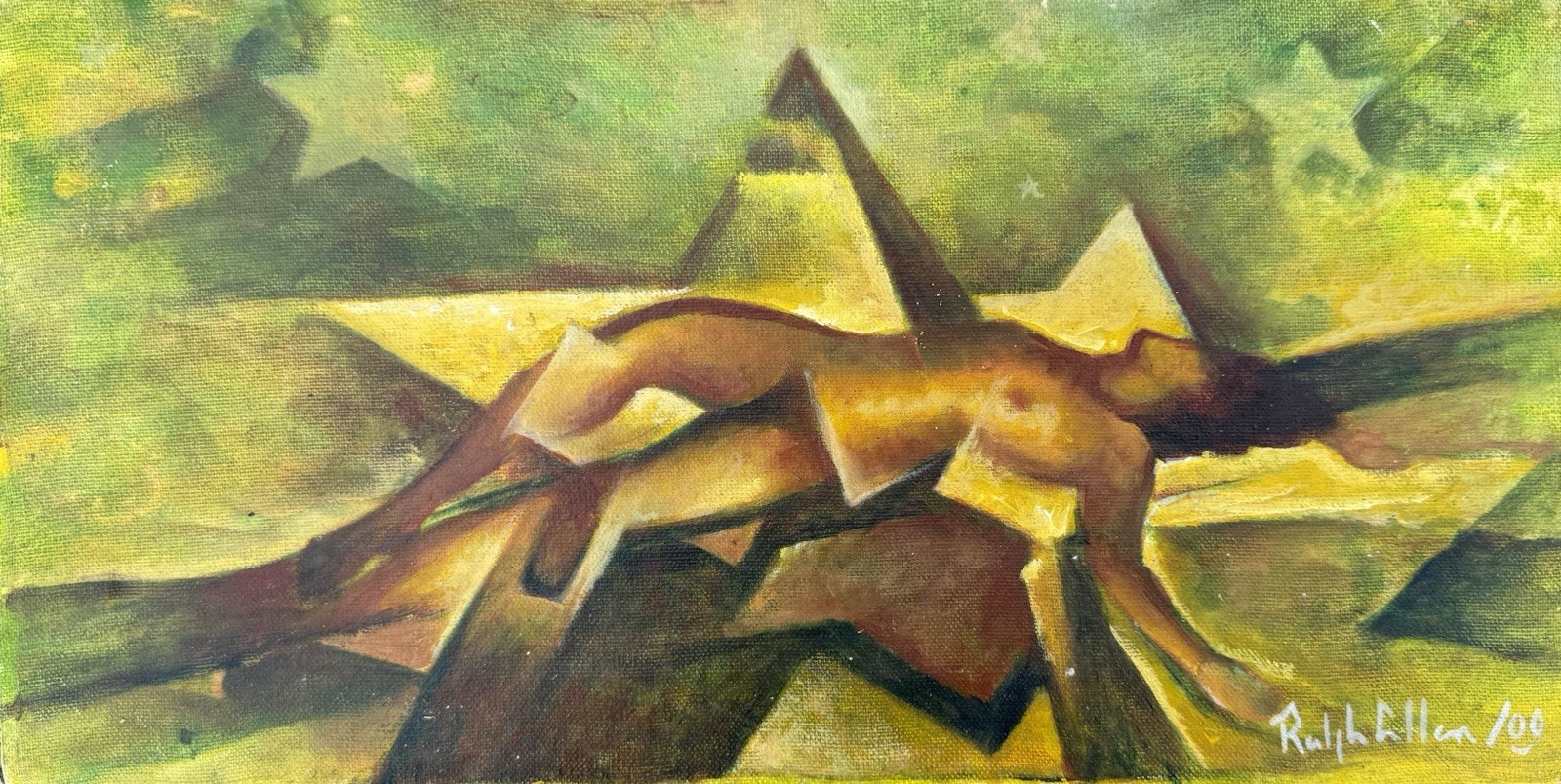 8×16 ORIGINAL HAITI HAITIAN ART PAINTING BY RALPH ALLEN