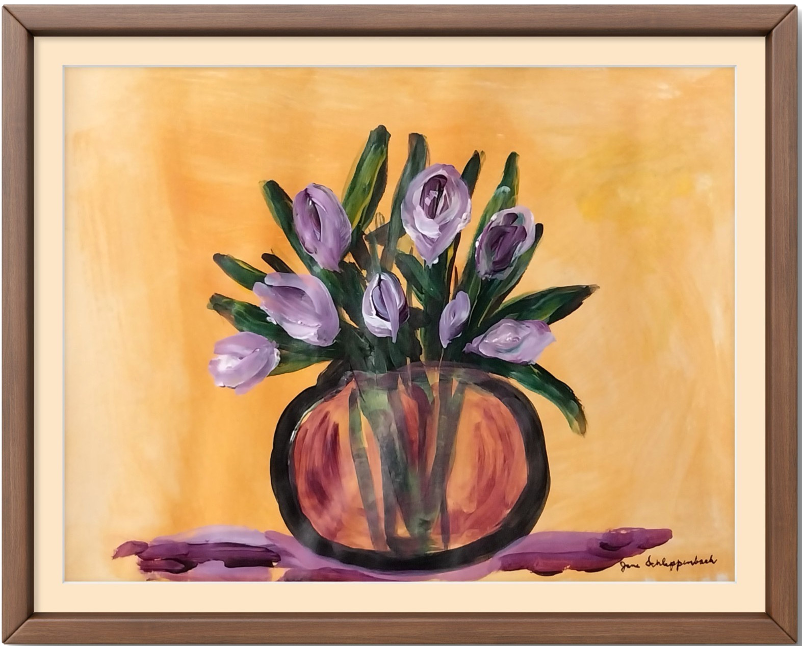 Flowers Still Life 11×14 Modern Wall Art Original Paper Kitchen Home Decor