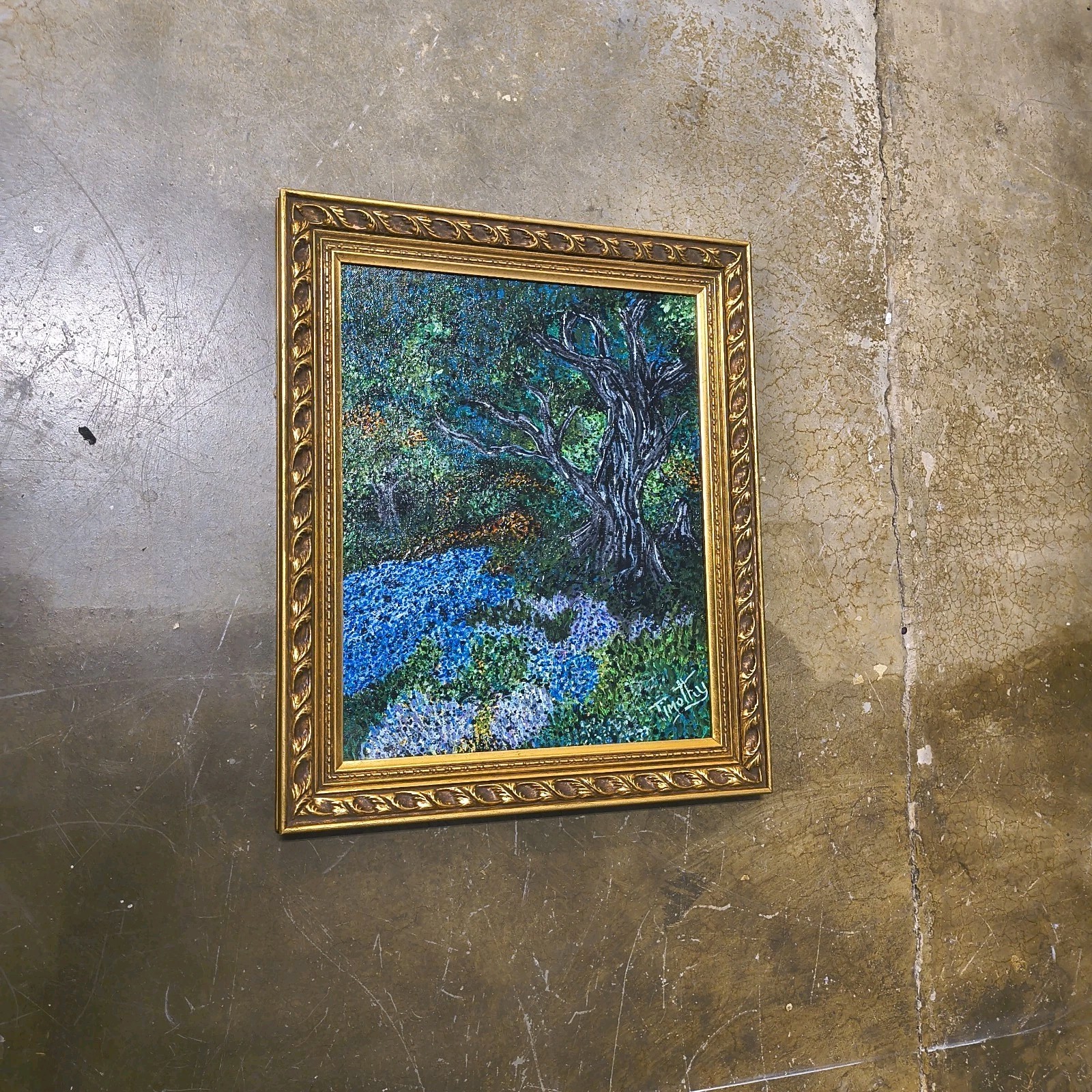 Original Acrylic Painting «Under The Old Oak Tree» 17″ X 21″ By Timothy Designs