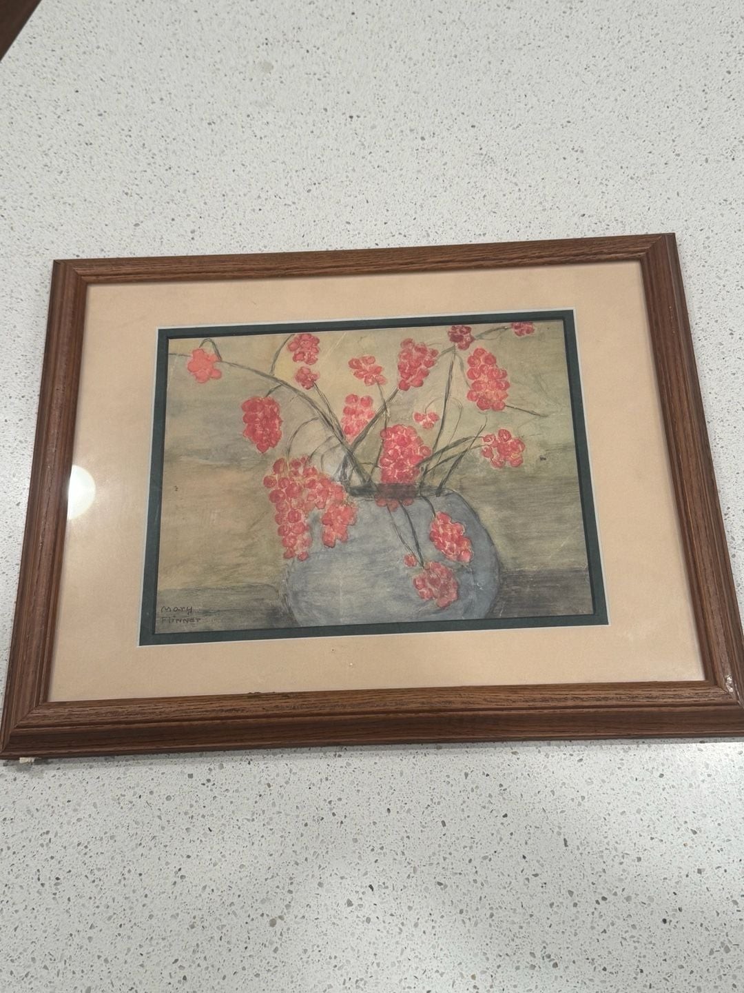 Floral Still Life with Red Blossoms