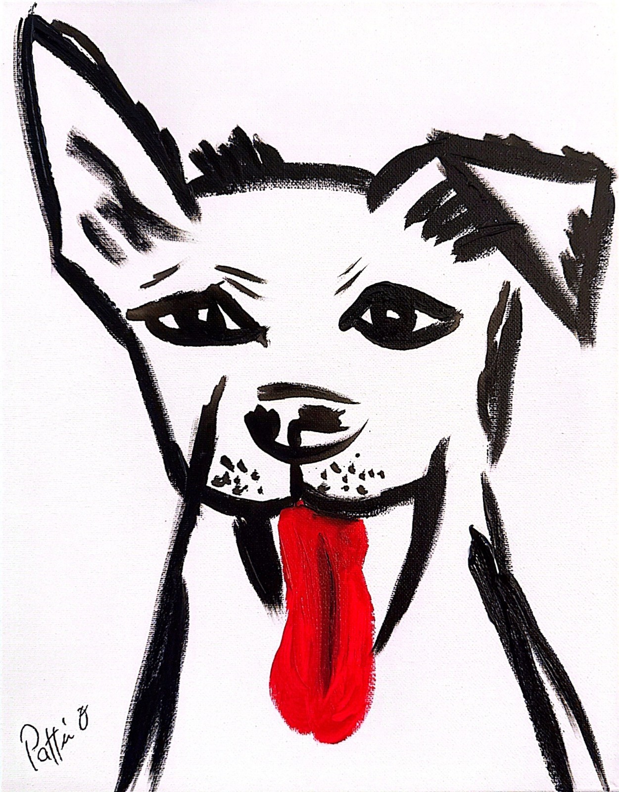 Dog Days Painting Original 14×11 Modern Minimalist Art Canvas Signed Home Decor