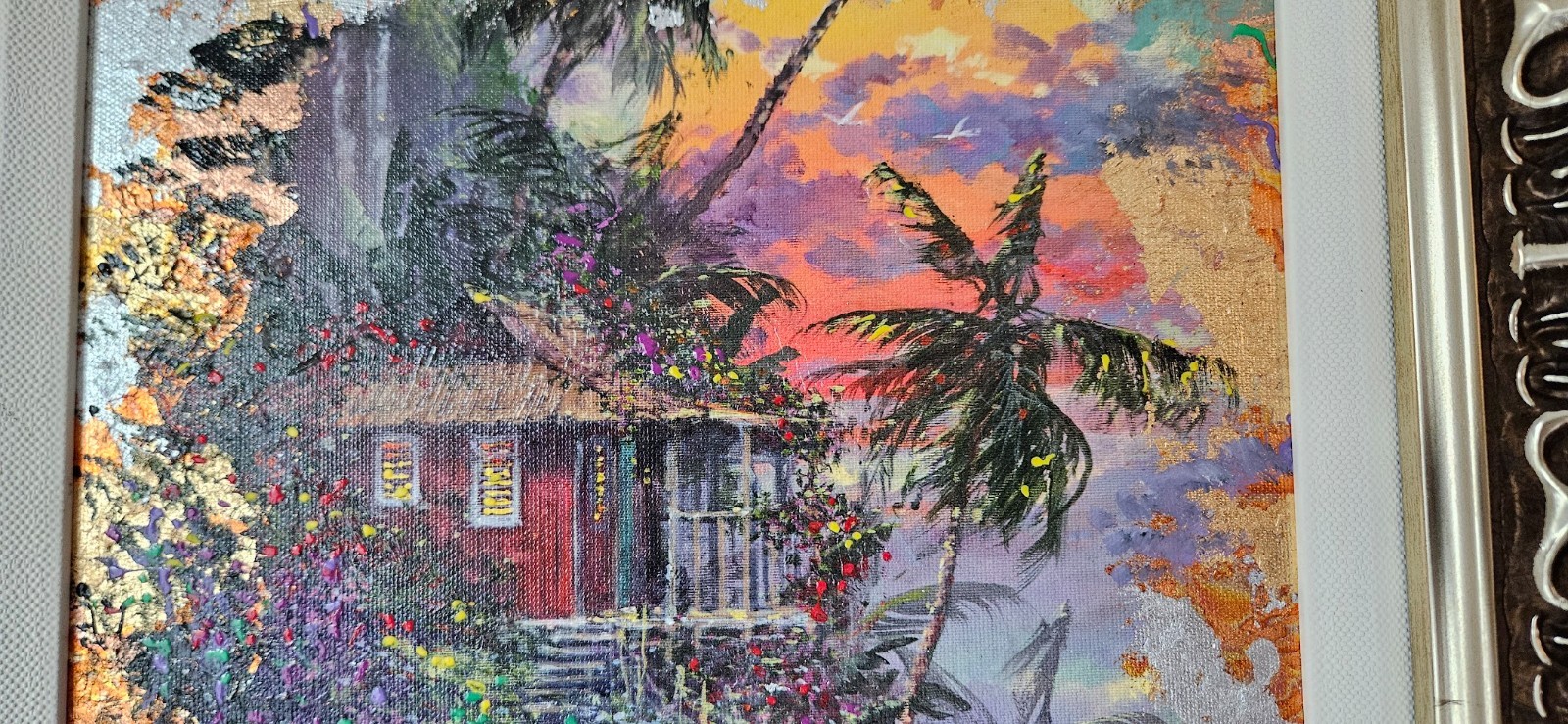 Original JAMES COLEMAN «Tropical Melodies» Mixed Media on Canvas Signed-COA