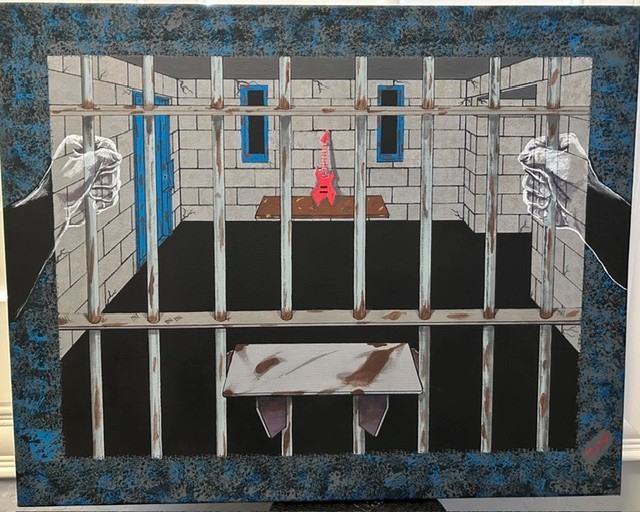 Acrylic on Canvas (Original) «No Strings Aloud»