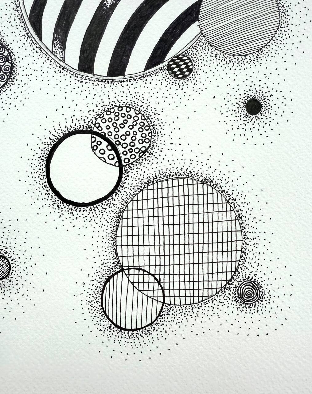 Painting by the Ukrainian artist Kostyuk-Shostka «Spheres of Life» graphic