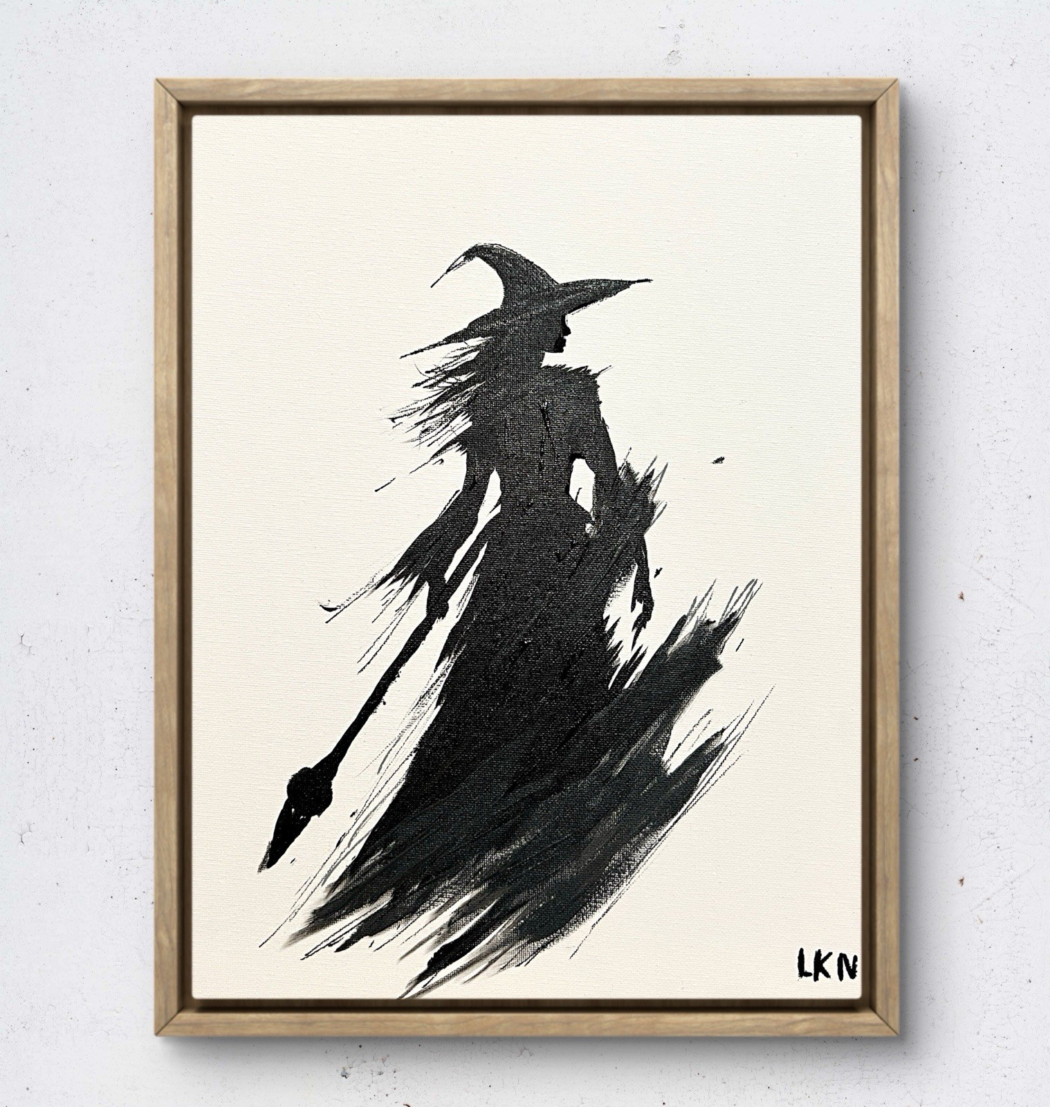 Laeknapes Original Abstract Painting 14X11 Canvas Home Expressionist DnD Wizard